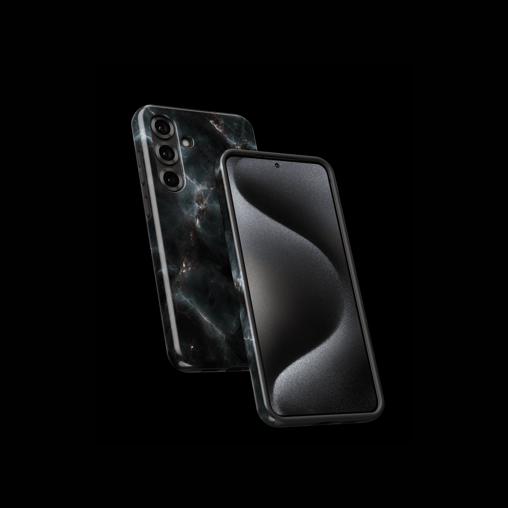 Stoßfeste Handyhülle „Midnight Surge“ – Vorder- und Rückseite