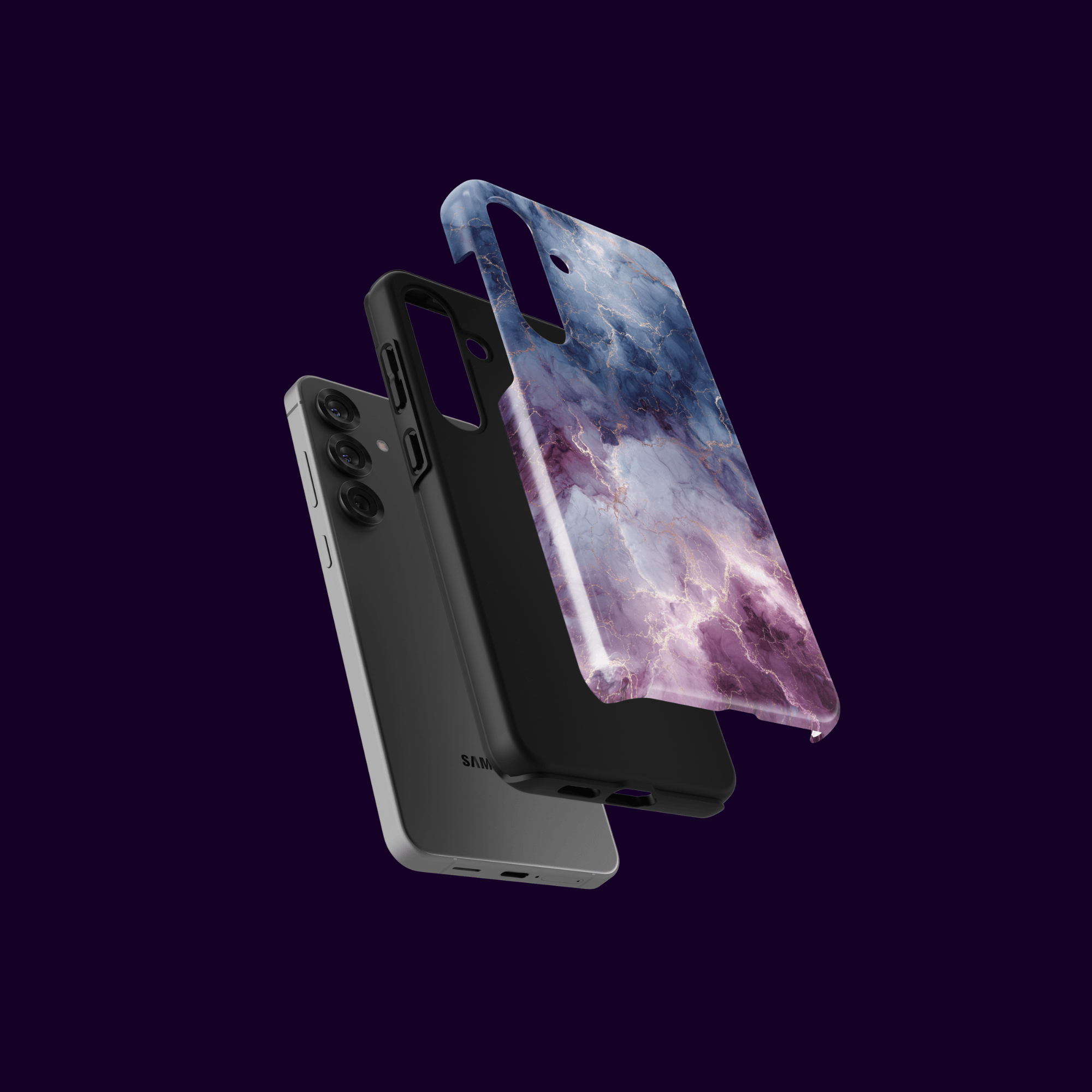 Stoßfeste Nebula Quartz Hülle – Rückansicht