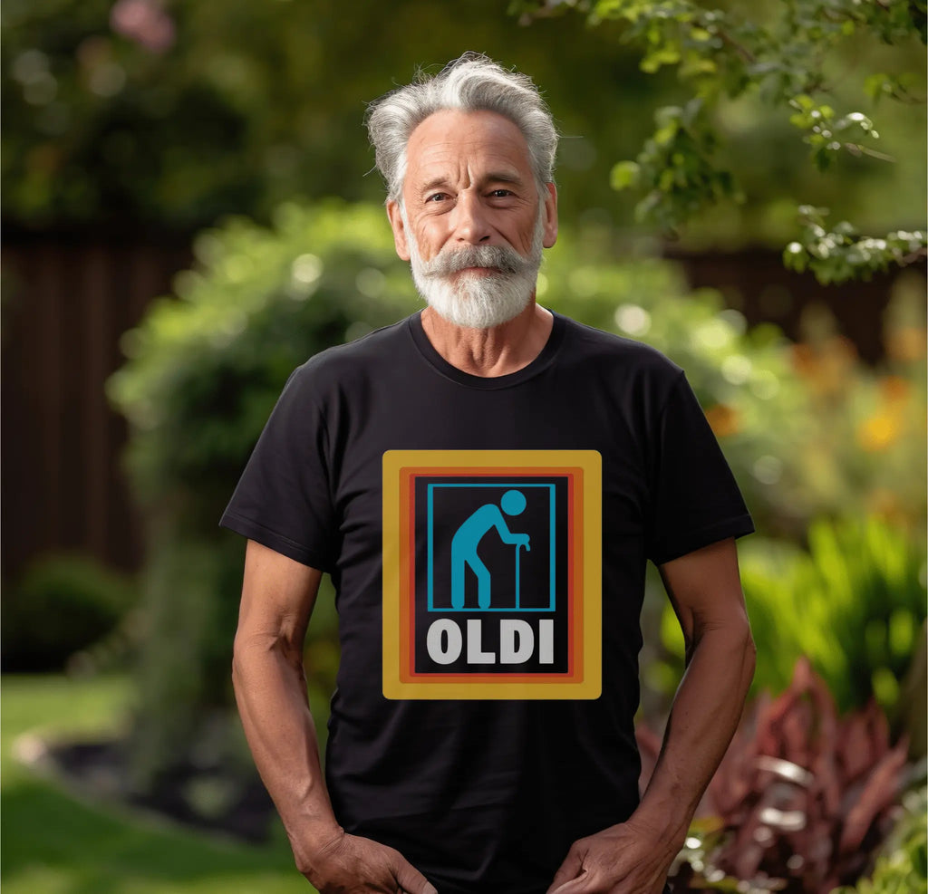 OLDI T-Shirt – Lustiges Retro Design | Unisex Shirt für Junggebliebene - ElmunoT-Shirt