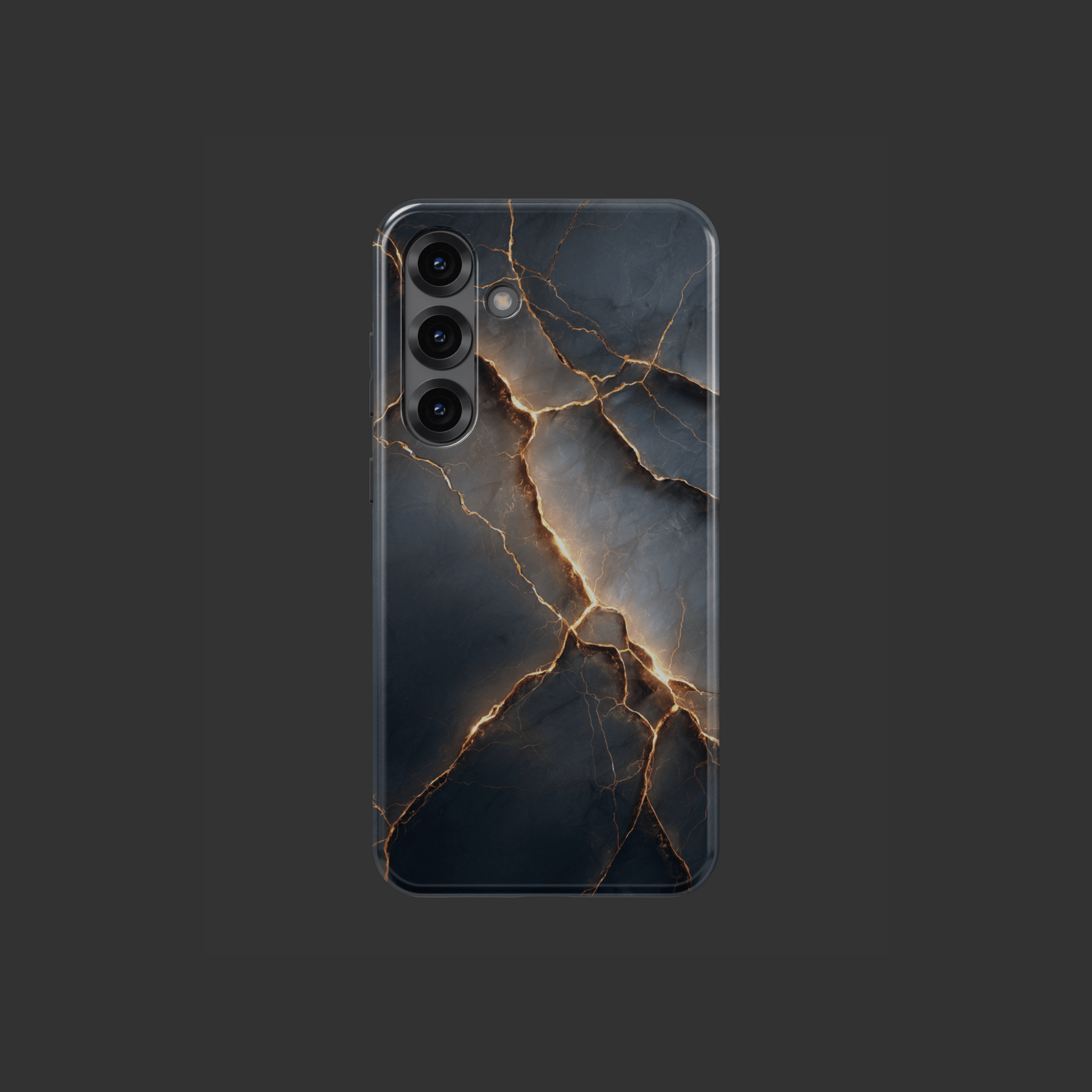 Rückansicht Marmorstruktur „Obsidian Blaze“