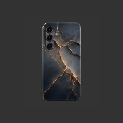 Rückansicht Marmorstruktur „Obsidian Blaze“
