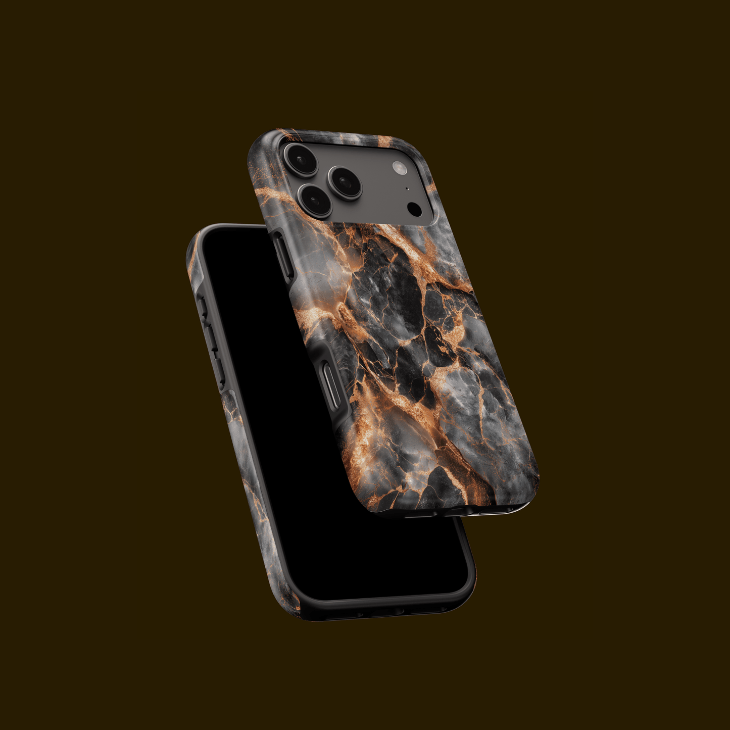 Obsidian Flame Handyhülle – Vorder- und Rückansicht