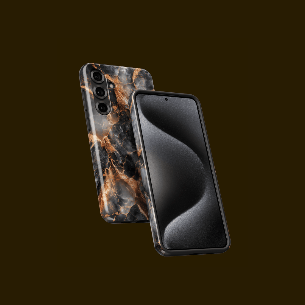 Obsidian Flame Marmorhülle – Glänzende Oberfläche