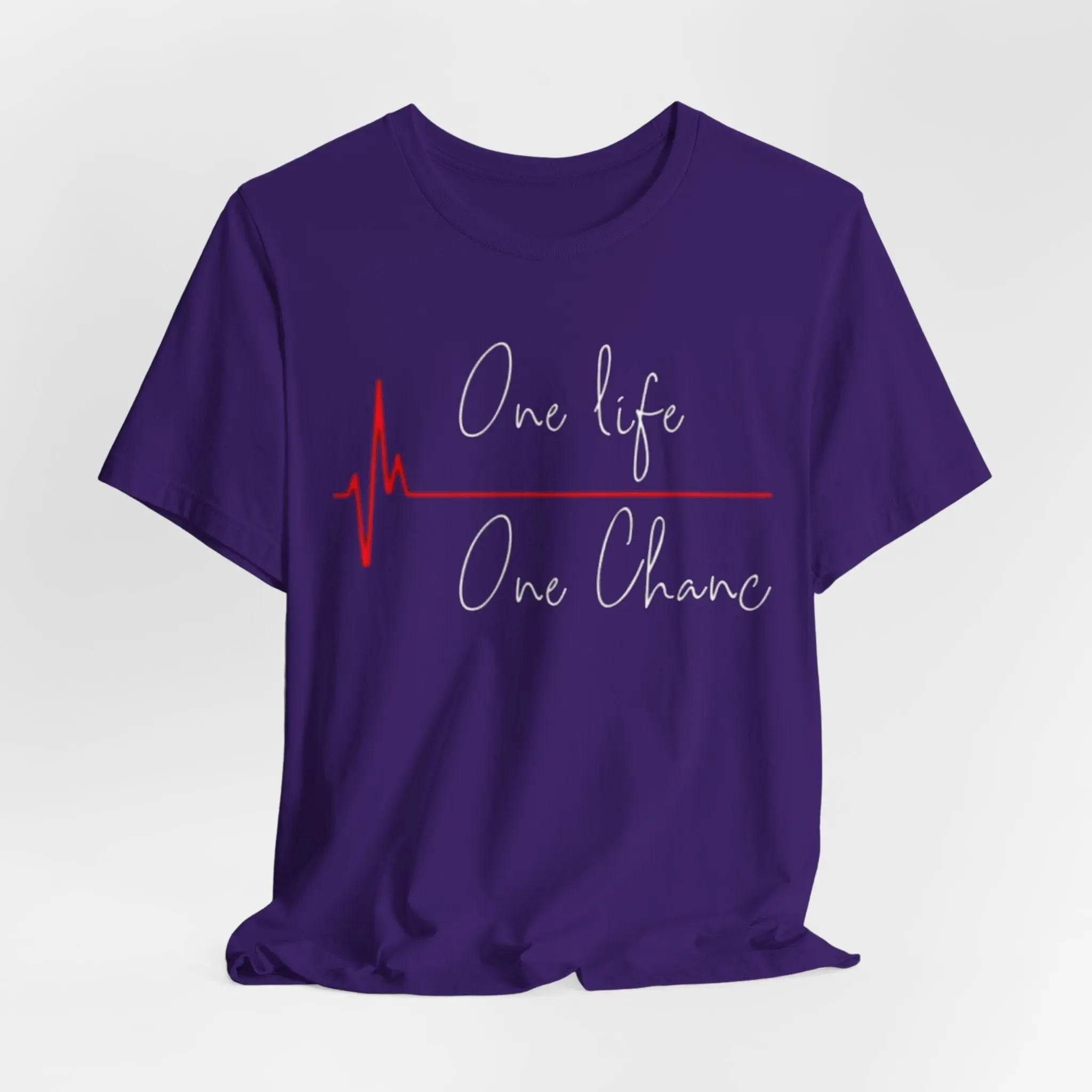 One Life – One Chance T-Shirt | Motivations - Shirt mit Herzschlag - Design | Unisex - ElmunoT-Shirt