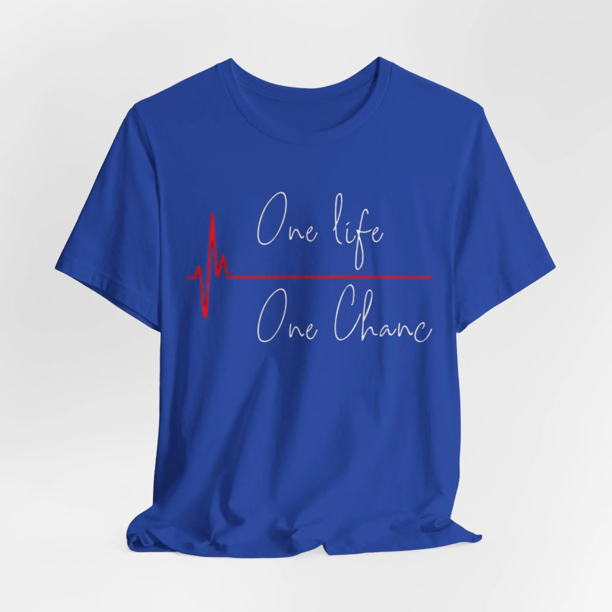 One Life – One Chance T-Shirt | Motivations - Shirt mit Herzschlag - Design | Unisex - ElmunoT-Shirt