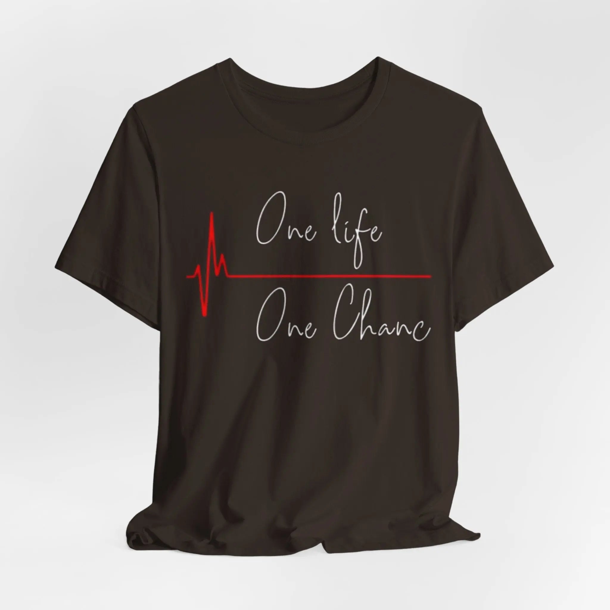 One Life – One Chance T-Shirt | Motivations - Shirt mit Herzschlag - Design | Unisex - ElmunoT-Shirt