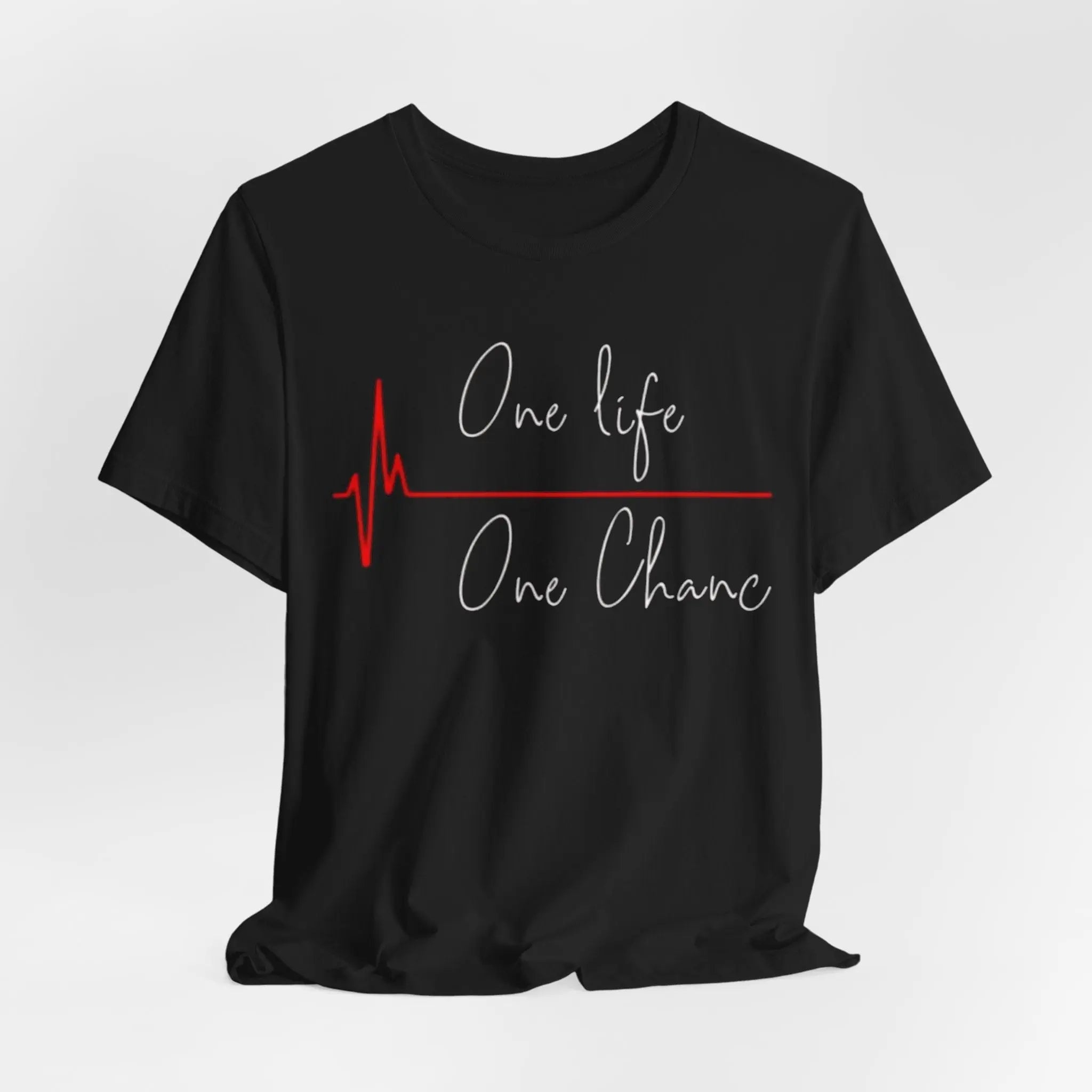 One Life – One Chance T-Shirt | Motivations - Shirt mit Herzschlag - Design | Unisex - ElmunoT-Shirt