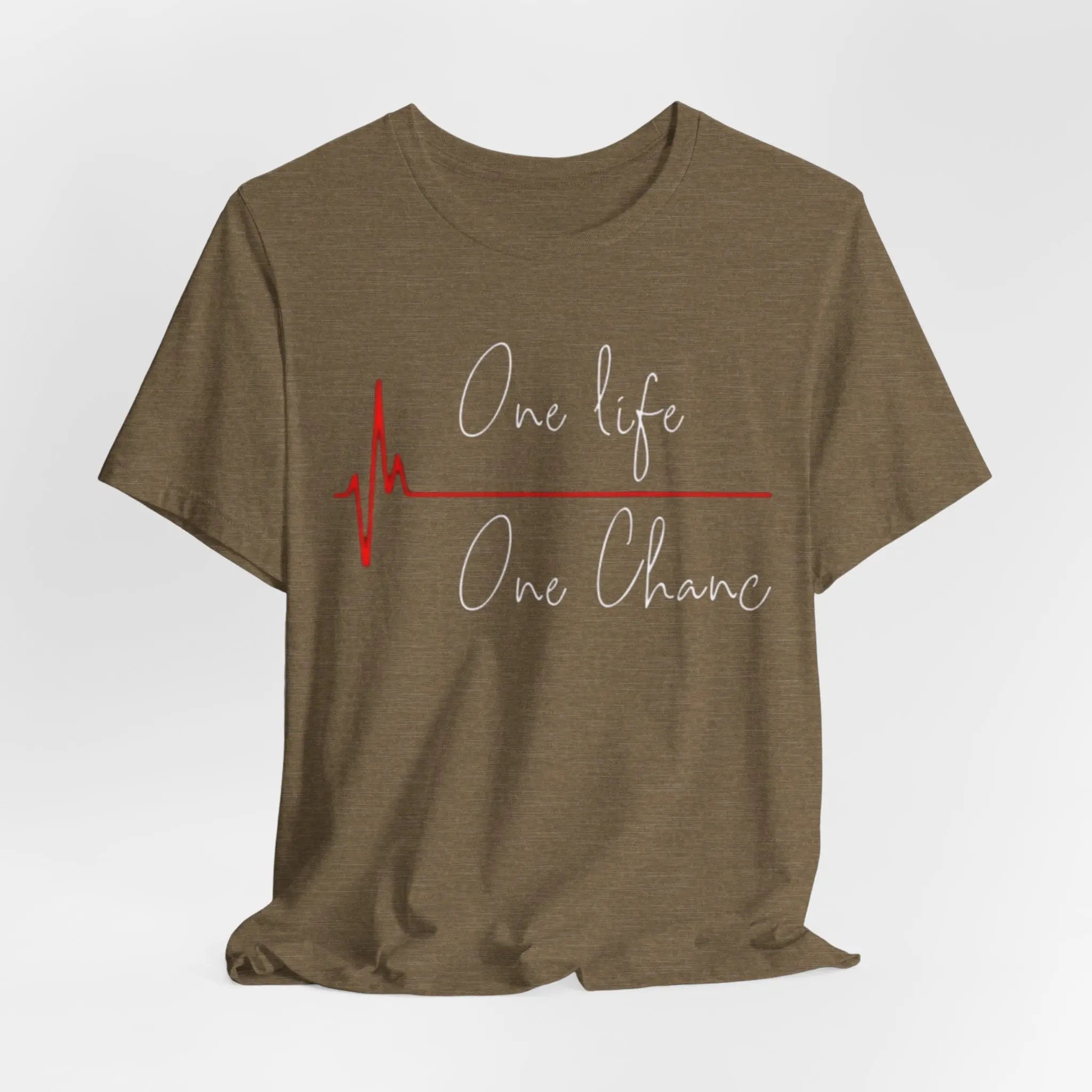 One Life – One Chance T-Shirt | Motivations - Shirt mit Herzschlag - Design | Unisex - ElmunoT-Shirt