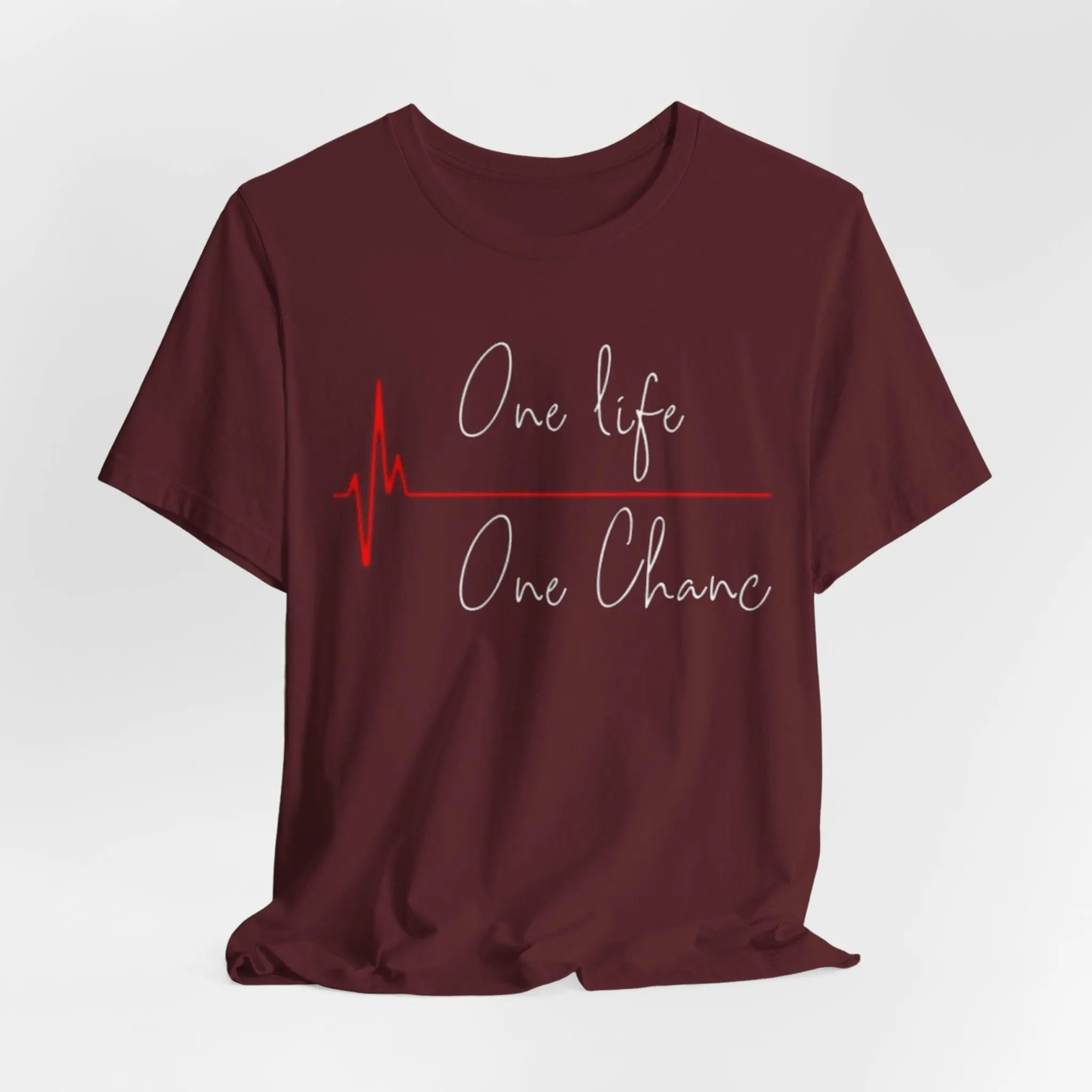 One Life – One Chance T-Shirt | Motivations - Shirt mit Herzschlag - Design | Unisex - ElmunoT-Shirt