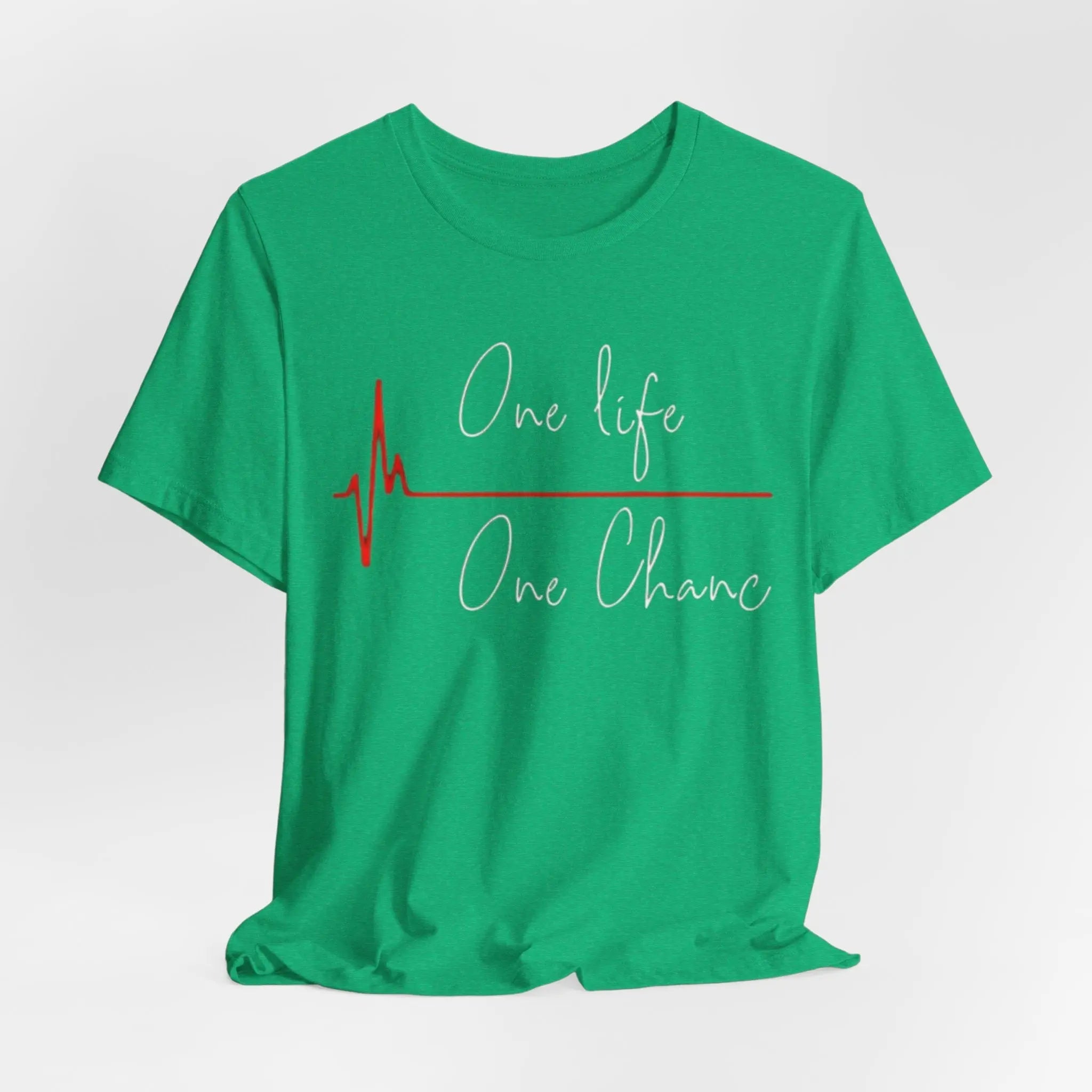 One Life – One Chance T-Shirt | Motivations - Shirt mit Herzschlag - Design | Unisex - ElmunoT-Shirt