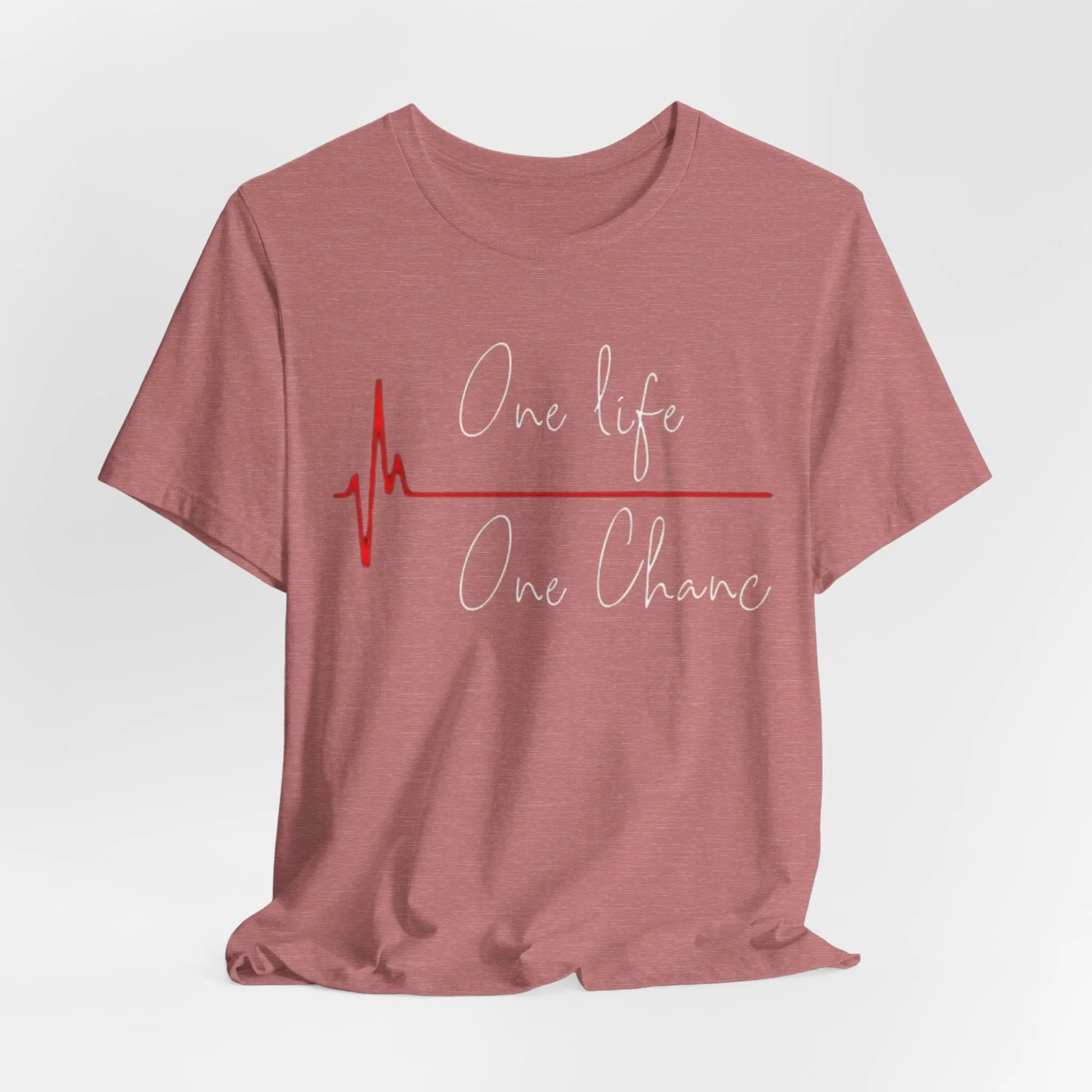 One Life – One Chance T-Shirt | Motivations - Shirt mit Herzschlag - Design | Unisex - ElmunoT-Shirt