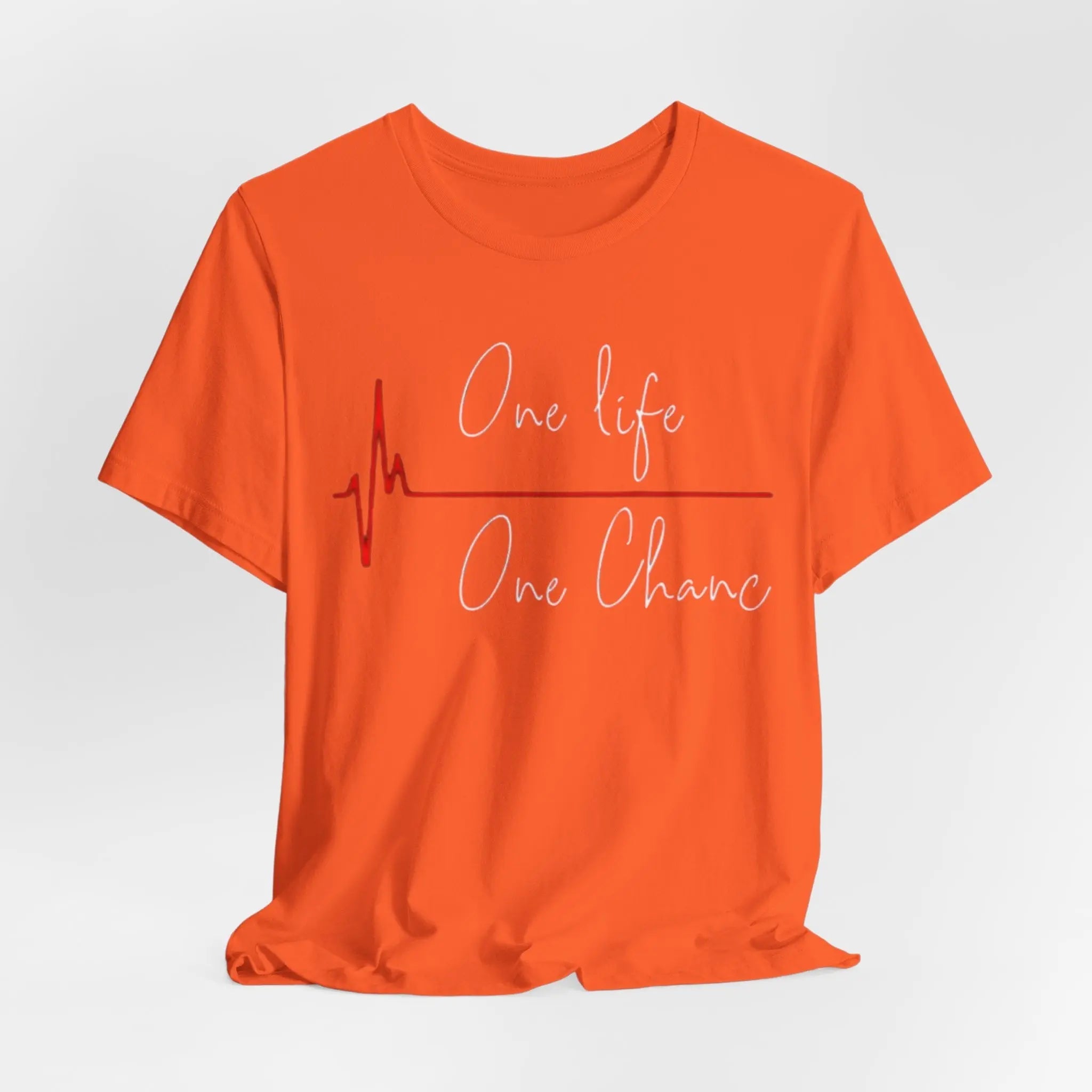 One Life – One Chance T-Shirt | Motivations - Shirt mit Herzschlag - Design | Unisex - ElmunoT-Shirt