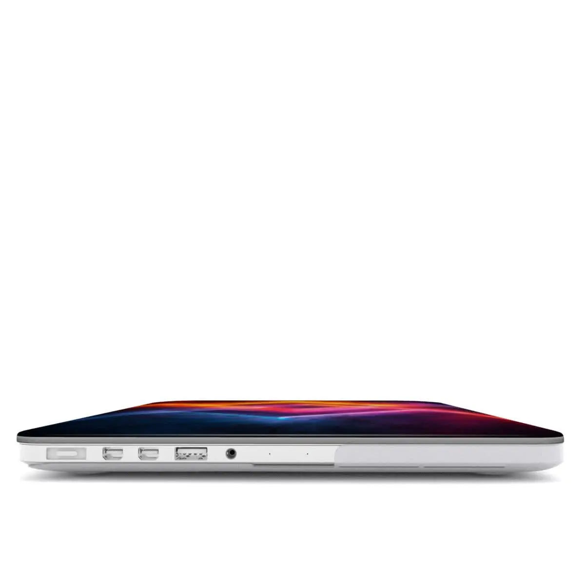 Schlanke, schützende MacBook Hülle – Seitenansicht zur Demonstration des dünnen Profils