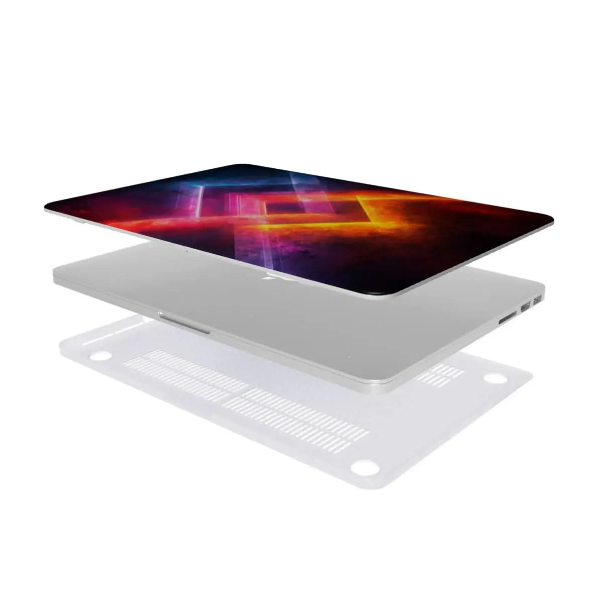 Explosionsansicht der MacBook Hülle – Schutzgehäuse für MacBook mit nicht-verblassendem Druck