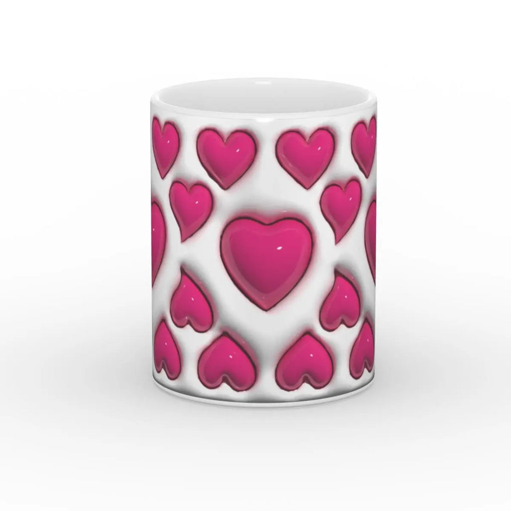 Romantische Kaffeetasse mit glänzendem Herzmotiv, perfekte Geschenkidee für Verliebte