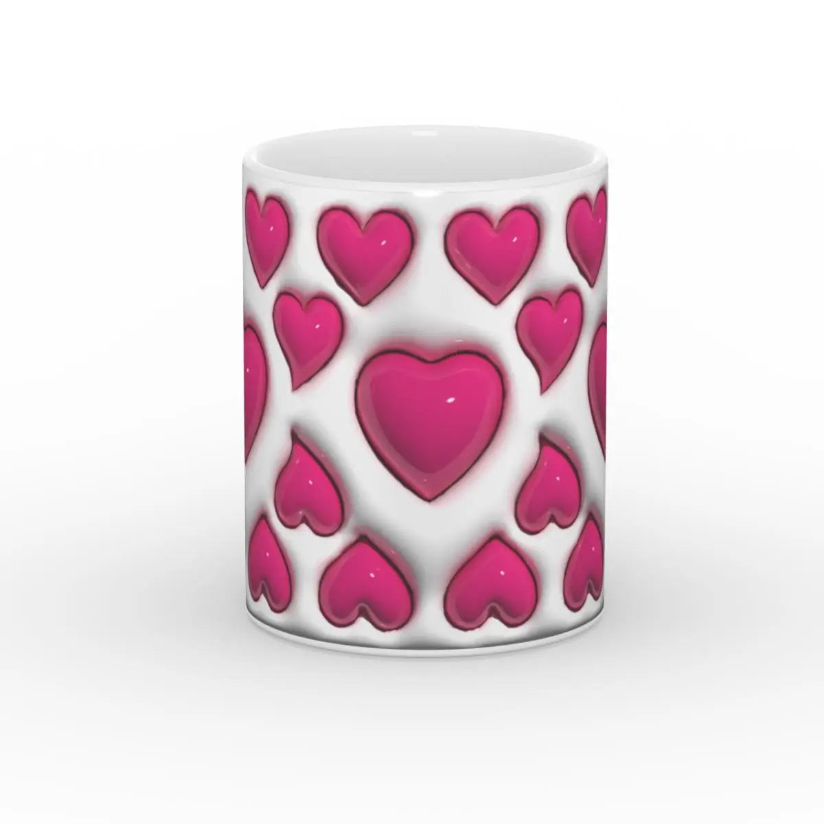 Romantische Kaffeetasse mit glänzendem Herzmotiv, perfekte Geschenkidee für Verliebte