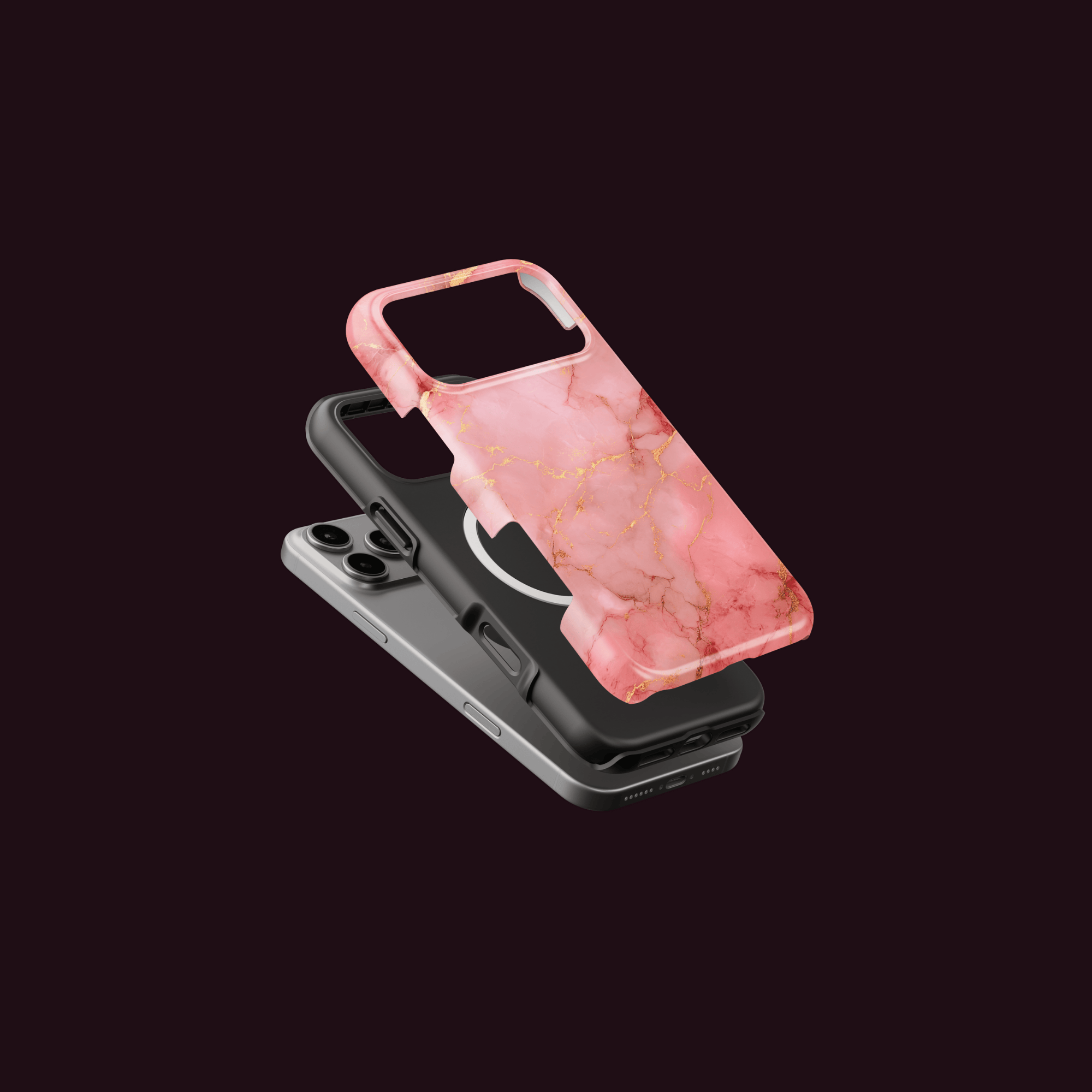 Rose Aurora Handyhülle – Dual-Layer Aufbau