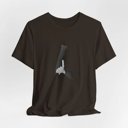 Schlicht & Stark – Schwarzes Statement T-Shirt mit Handzeichen Design - ElmunoT-Shirt