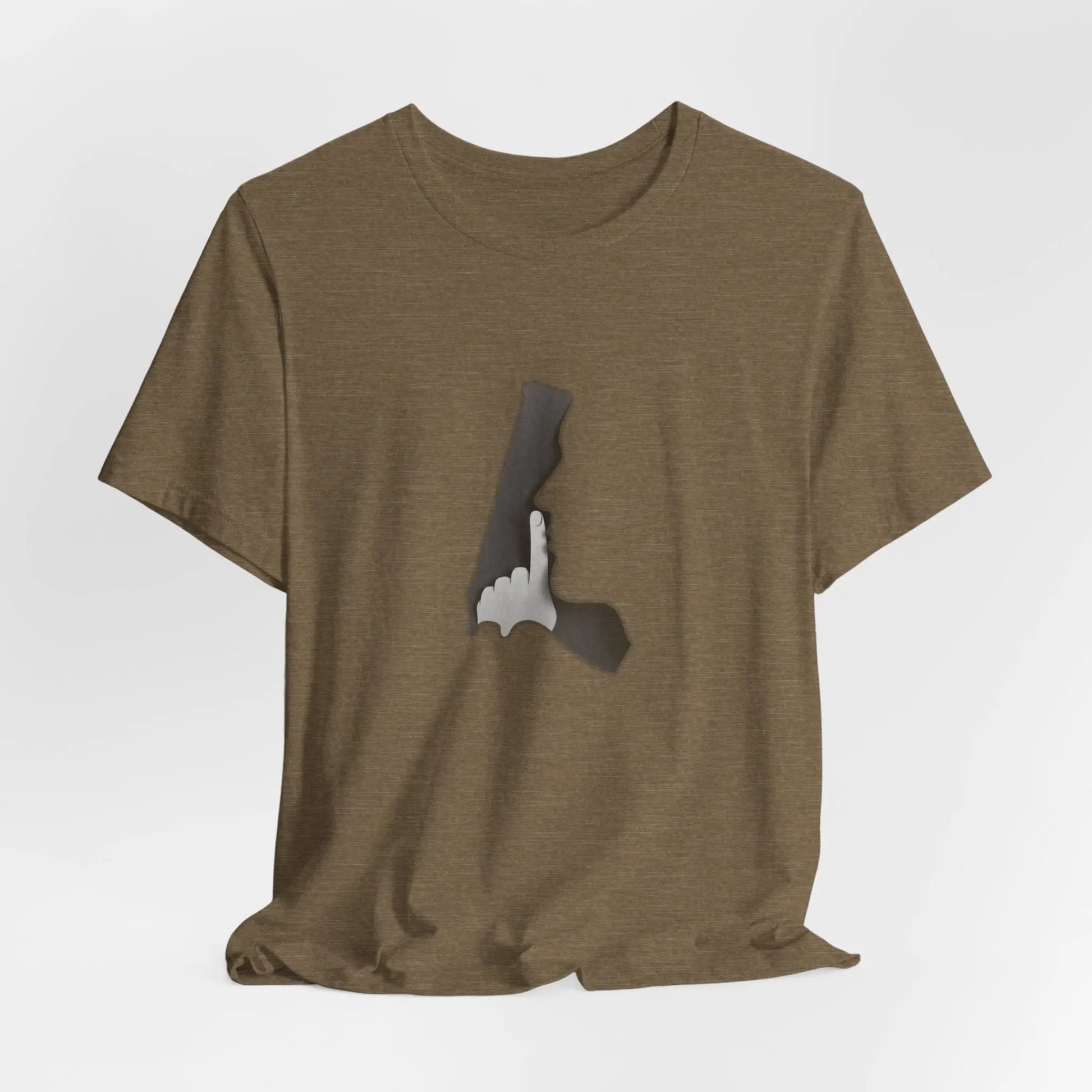 Schlicht & Stark – Schwarzes Statement T-Shirt mit Handzeichen Design - ElmunoT-Shirt