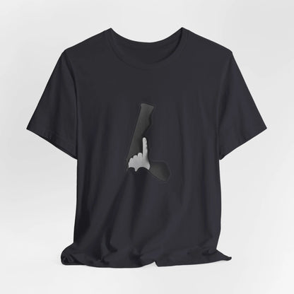 Schlicht & Stark – Schwarzes Statement T-Shirt mit Handzeichen Design - ElmunoT-Shirt