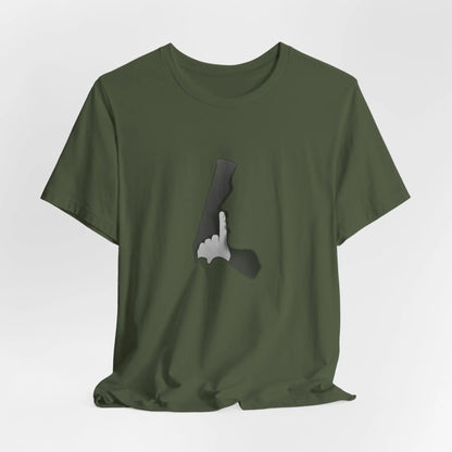 Schlicht & Stark – Schwarzes Statement T-Shirt mit Handzeichen Design - ElmunoT-Shirt