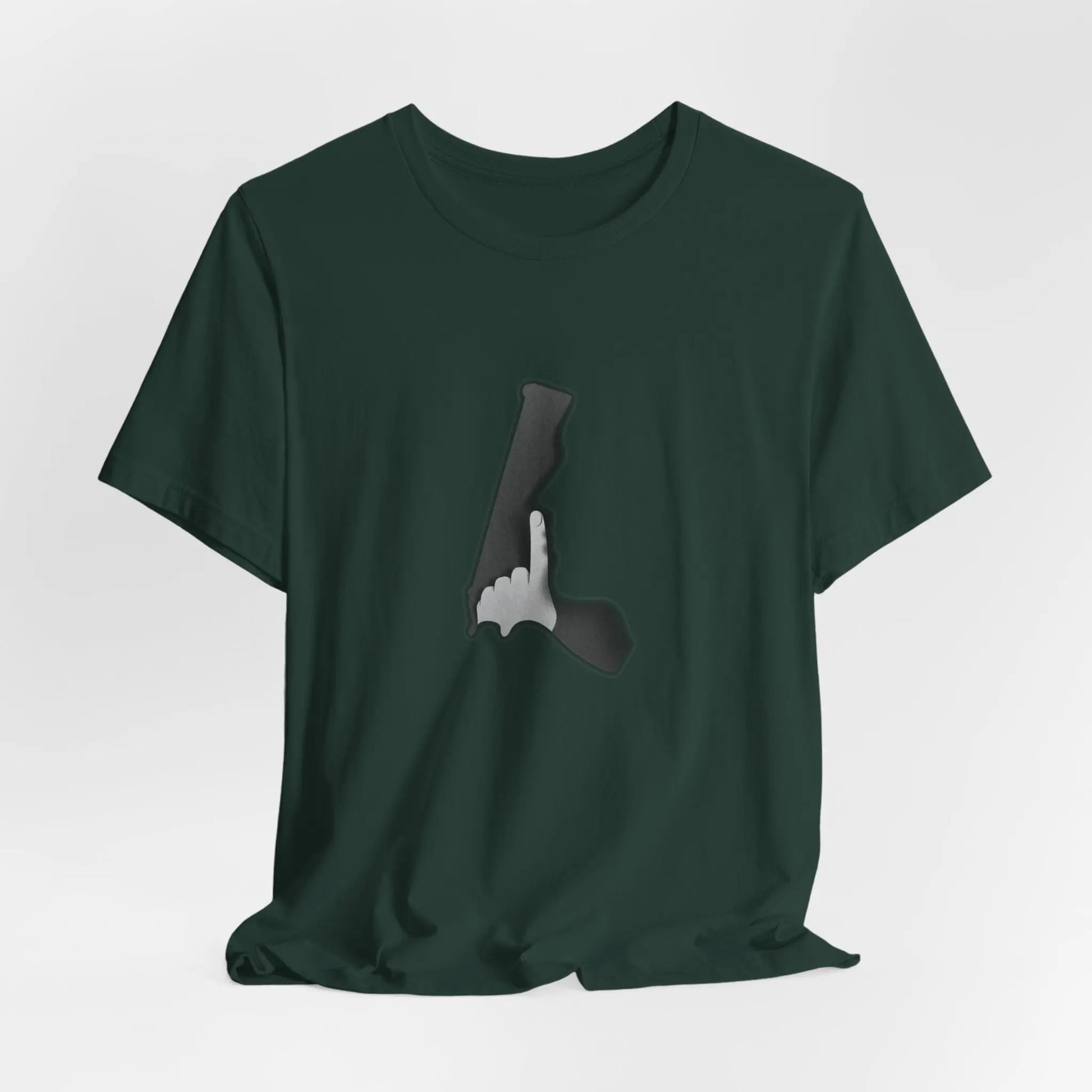 Schlicht & Stark – Schwarzes Statement T-Shirt mit Handzeichen Design - ElmunoT-Shirt