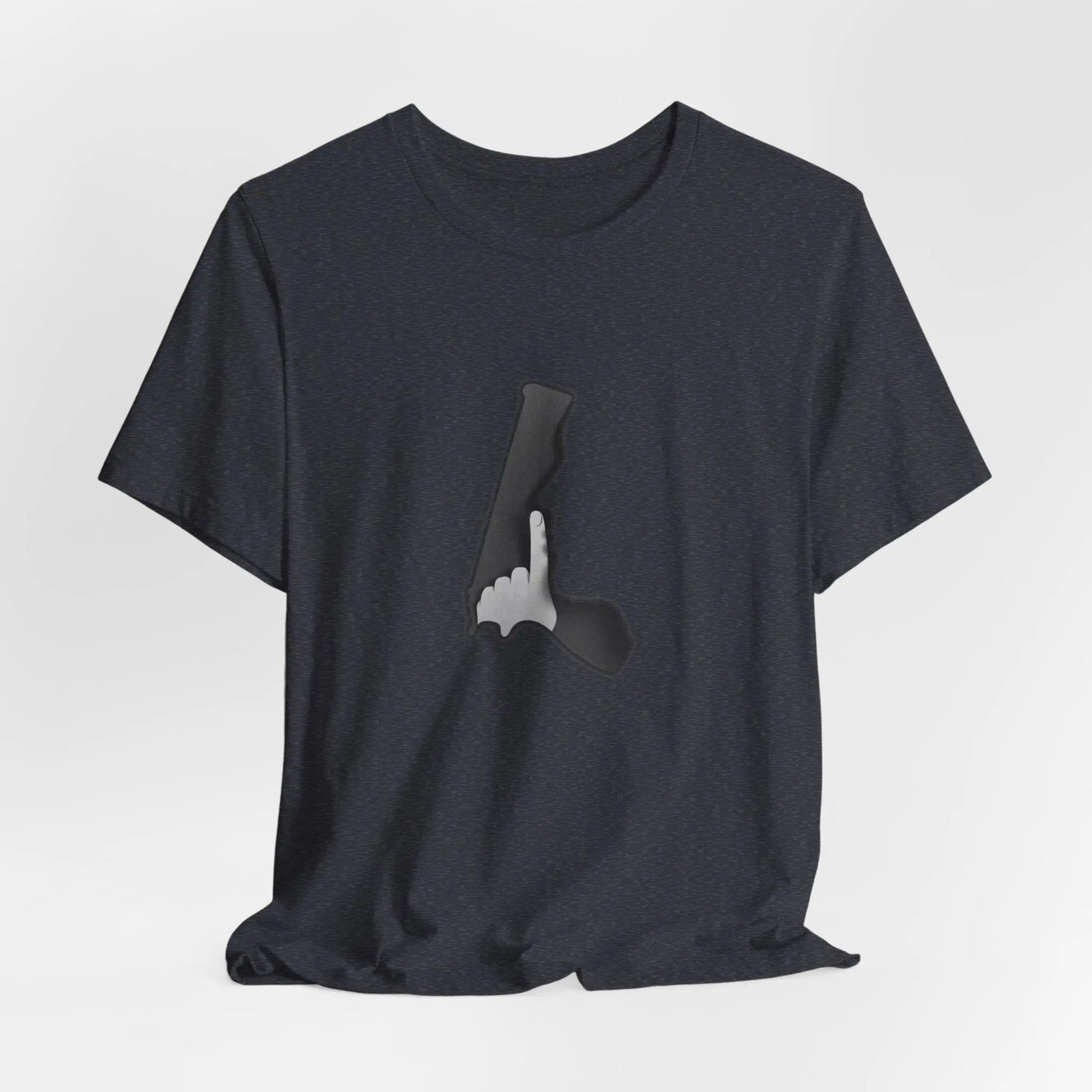 Schlicht & Stark – Schwarzes Statement T-Shirt mit Handzeichen Design - ElmunoT-Shirt