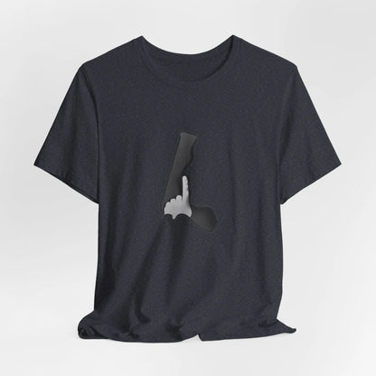 Schlicht & Stark – Schwarzes Statement T-Shirt mit Handzeichen Design - ElmunoT-Shirt