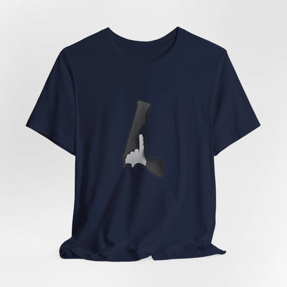 Schlicht & Stark – Schwarzes Statement T-Shirt mit Handzeichen Design - ElmunoT-Shirt