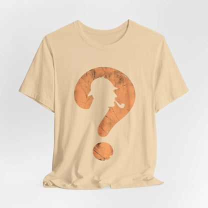 Sherlock - Style T-Shirt – Fragezeichen mit Detektiv - Silhouette | Unisex Retro Shirt - ElmunoT-Shirt