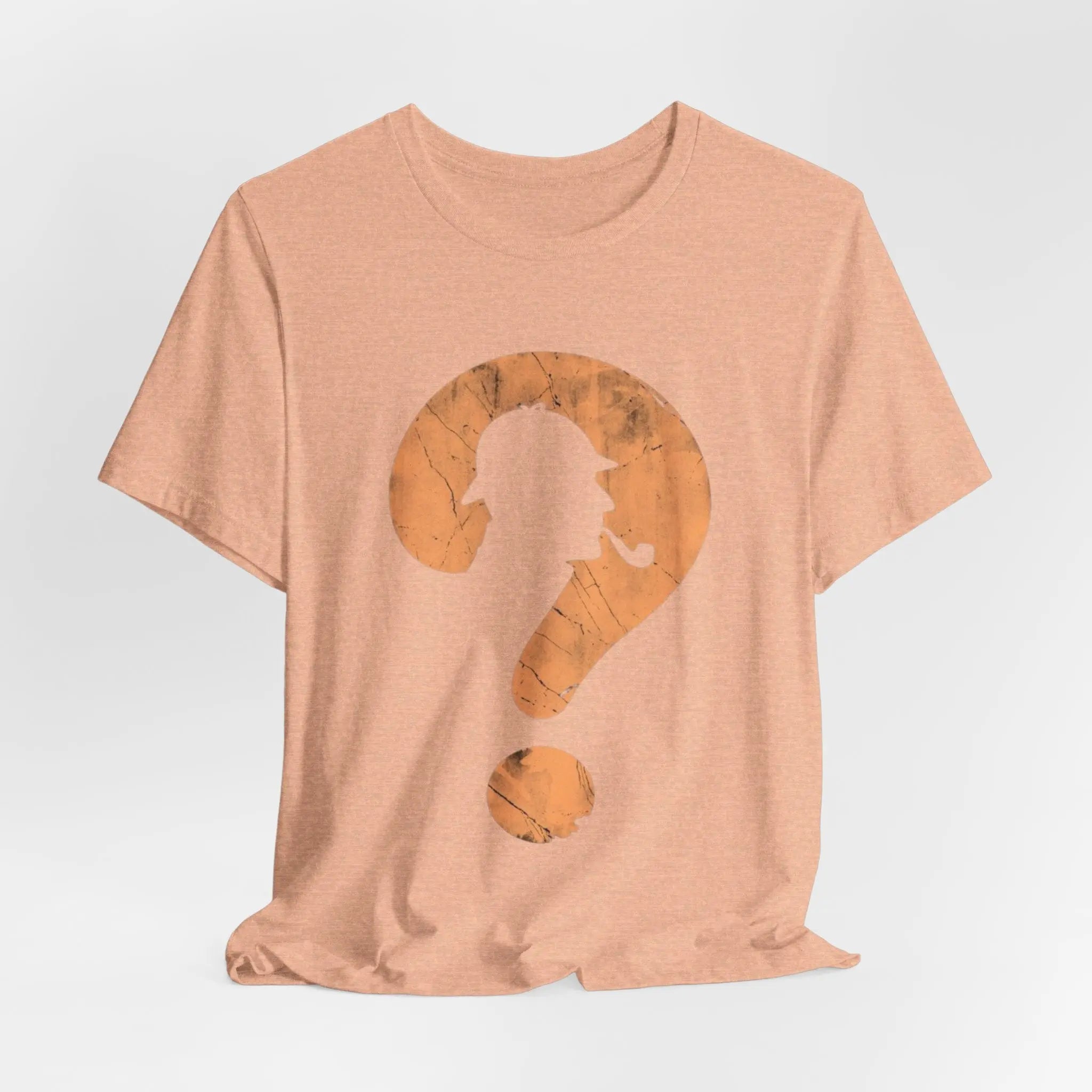 Sherlock - Style T-Shirt – Fragezeichen mit Detektiv - Silhouette | Unisex Retro Shirt - ElmunoT-Shirt