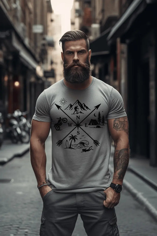 Abenteuer Kompass T-Shirt – Outdoor & Travel Design für Naturfreunde - ElmunoT-Shirt