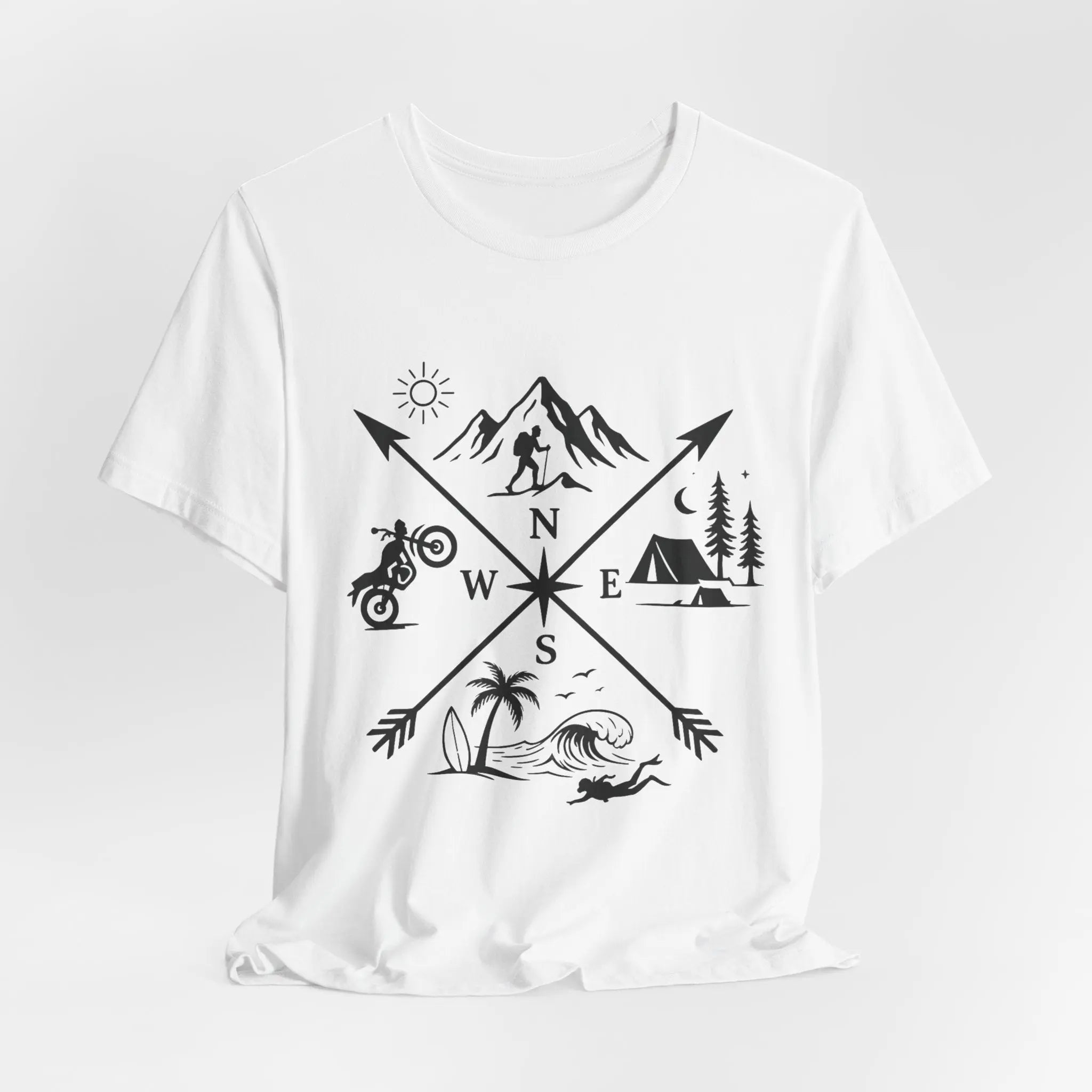 Abenteuer Kompass T-Shirt – Outdoor & Travel Design für Naturfreunde - ElmunoT-Shirt