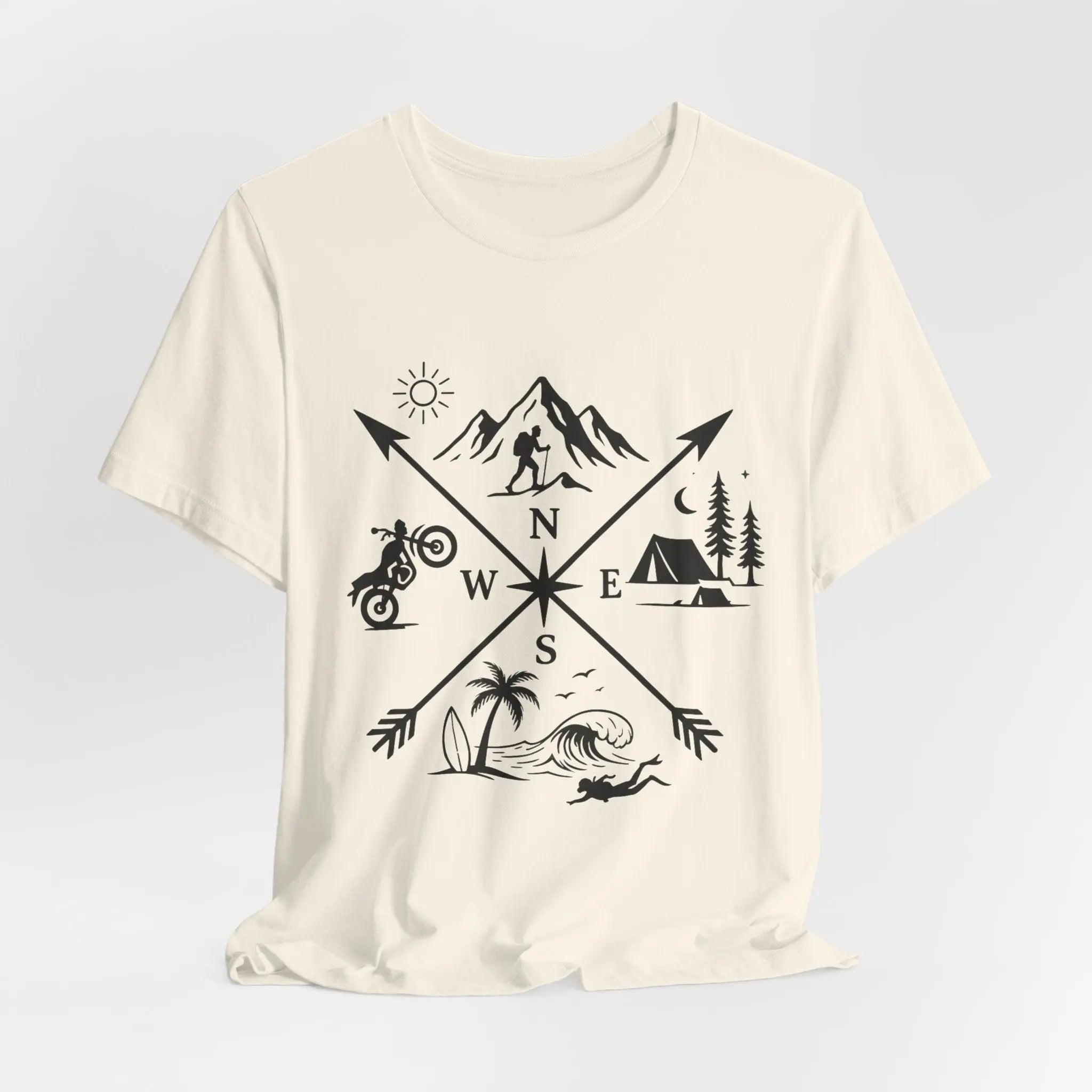Abenteuer Kompass T-Shirt – Outdoor & Travel Design für Naturfreunde - ElmunoT-Shirt