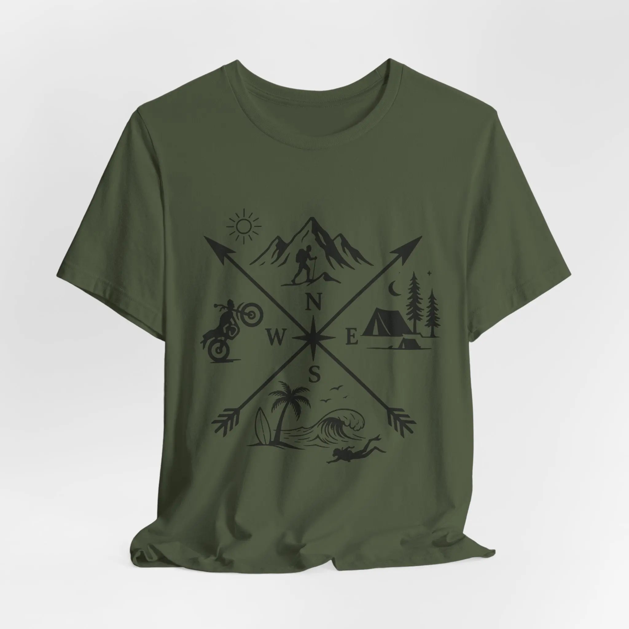 Abenteuer Kompass T-Shirt – Outdoor & Travel Design für Naturfreunde - ElmunoT-Shirt