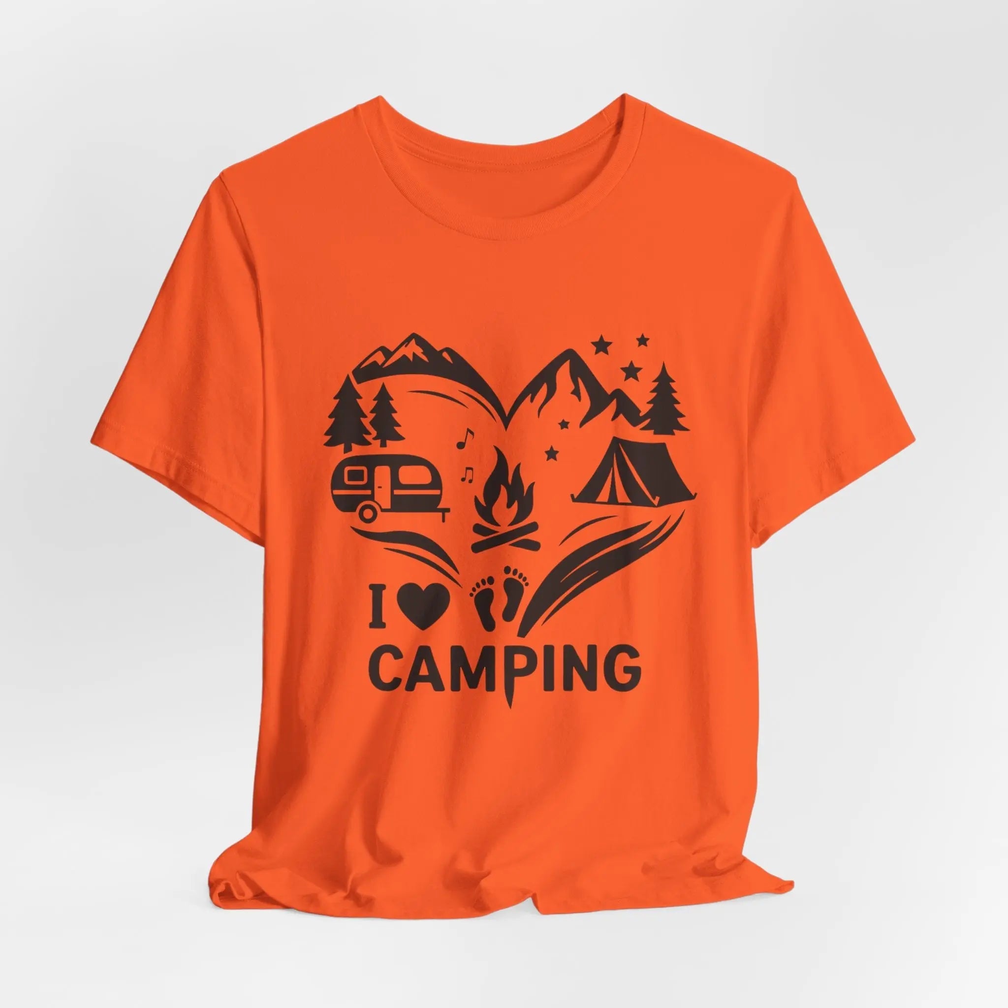 I Love Camping T-Shirt – Unisex Outdoor Shirt mit Lagerfeuer & Natur Motiv - ElmunoT-Shirt