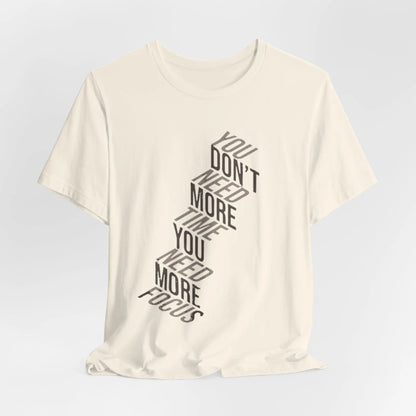 Motivationsshirt Herren & Damen – „You Need More Focus“ – Heather Ice Blue | Bella+Canvas 3001 Unisex Shirt - ElmunoT-Shirt
