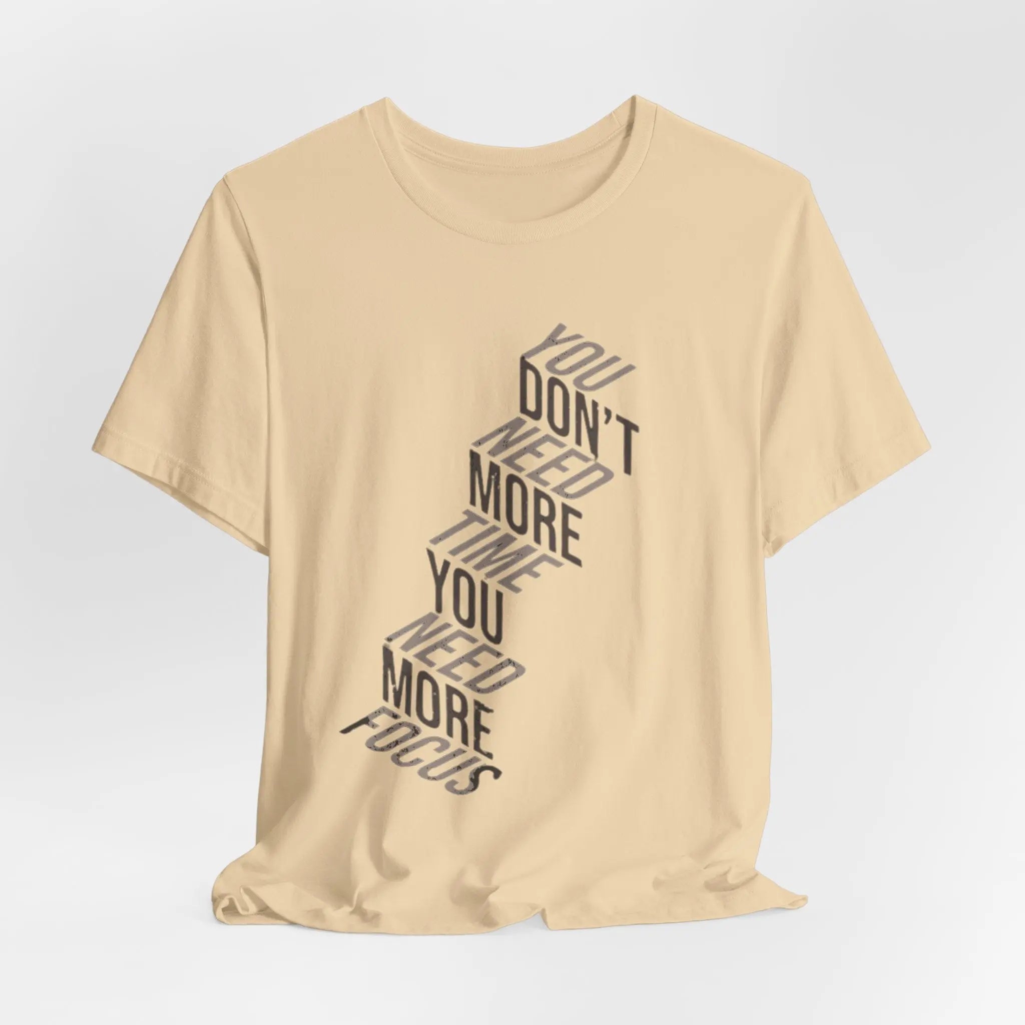 Motivationsshirt Herren & Damen – „You Need More Focus“ – Heather Ice Blue | Bella+Canvas 3001 Unisex Shirt - ElmunoT-Shirt