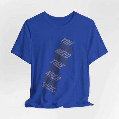 Motivationsshirt Herren & Damen – „You Need More Focus“ – Heather Ice Blue | Bella+Canvas 3001 Unisex Shirt - ElmunoT-Shirt