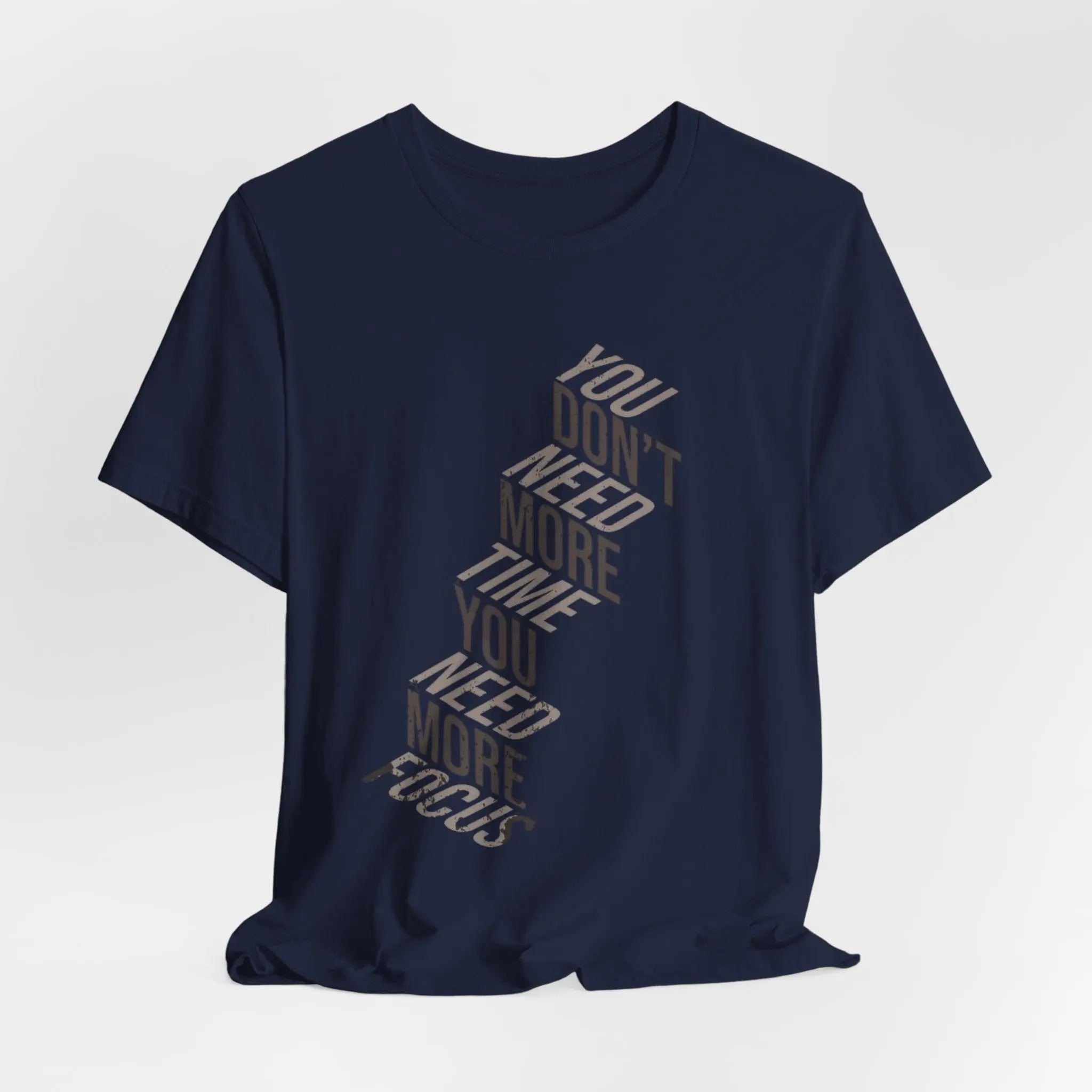 Motivationsshirt Herren & Damen – „You Need More Focus“ – Heather Ice Blue | Bella+Canvas 3001 Unisex Shirt - ElmunoT-Shirt