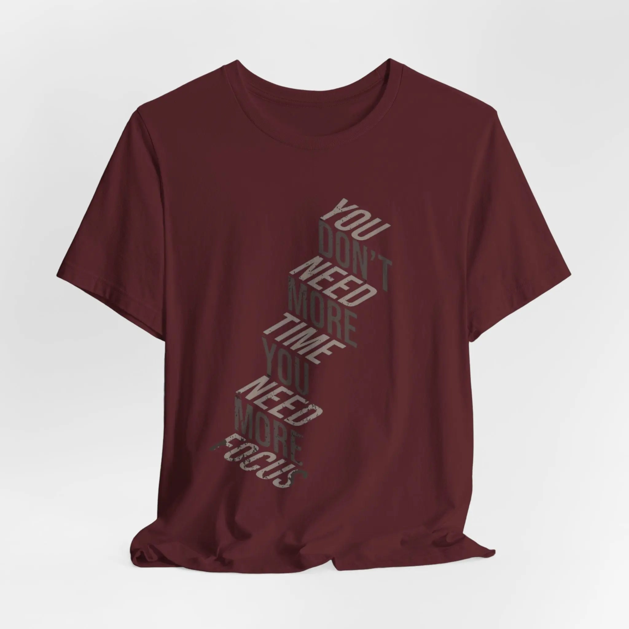 Motivationsshirt Herren & Damen – „You Need More Focus“ – Heather Ice Blue | Bella+Canvas 3001 Unisex Shirt - ElmunoT-Shirt