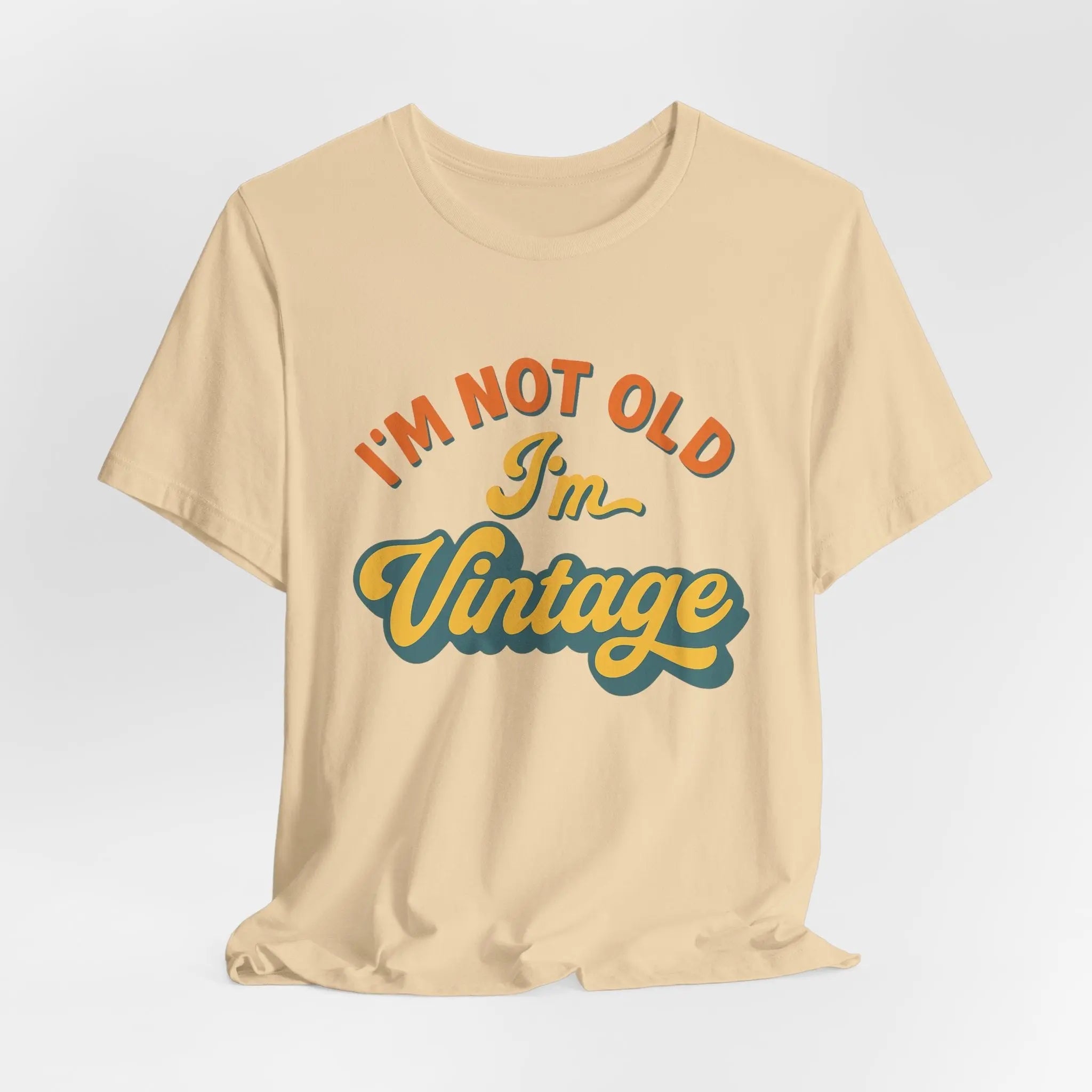 Vintage Statement T-Shirt – "I’m Not Old, I’m Vintage" – Unisex Retro Shirt aus Bio - Baumwolle - ElmunoT-Shirt