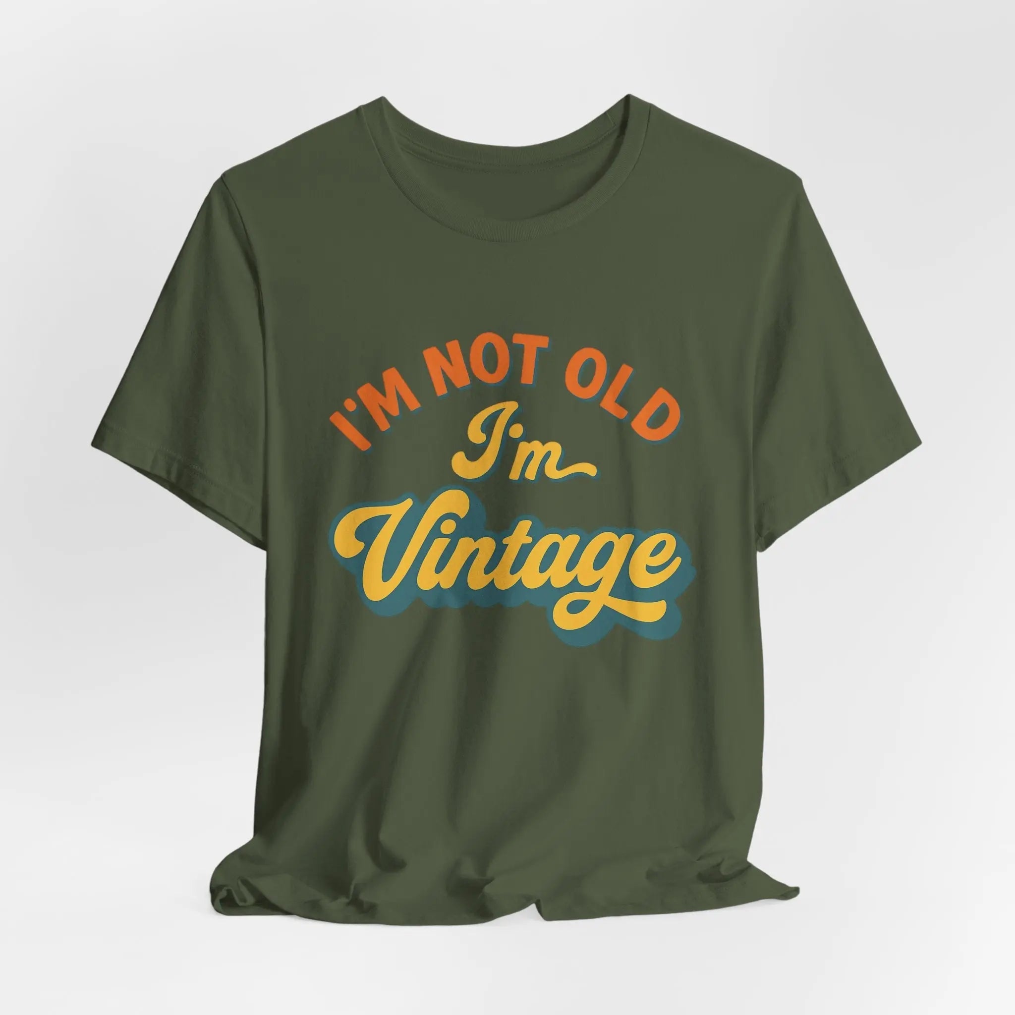 Vintage Statement T-Shirt – "I’m Not Old, I’m Vintage" – Unisex Retro Shirt aus Bio - Baumwolle - ElmunoT-Shirt