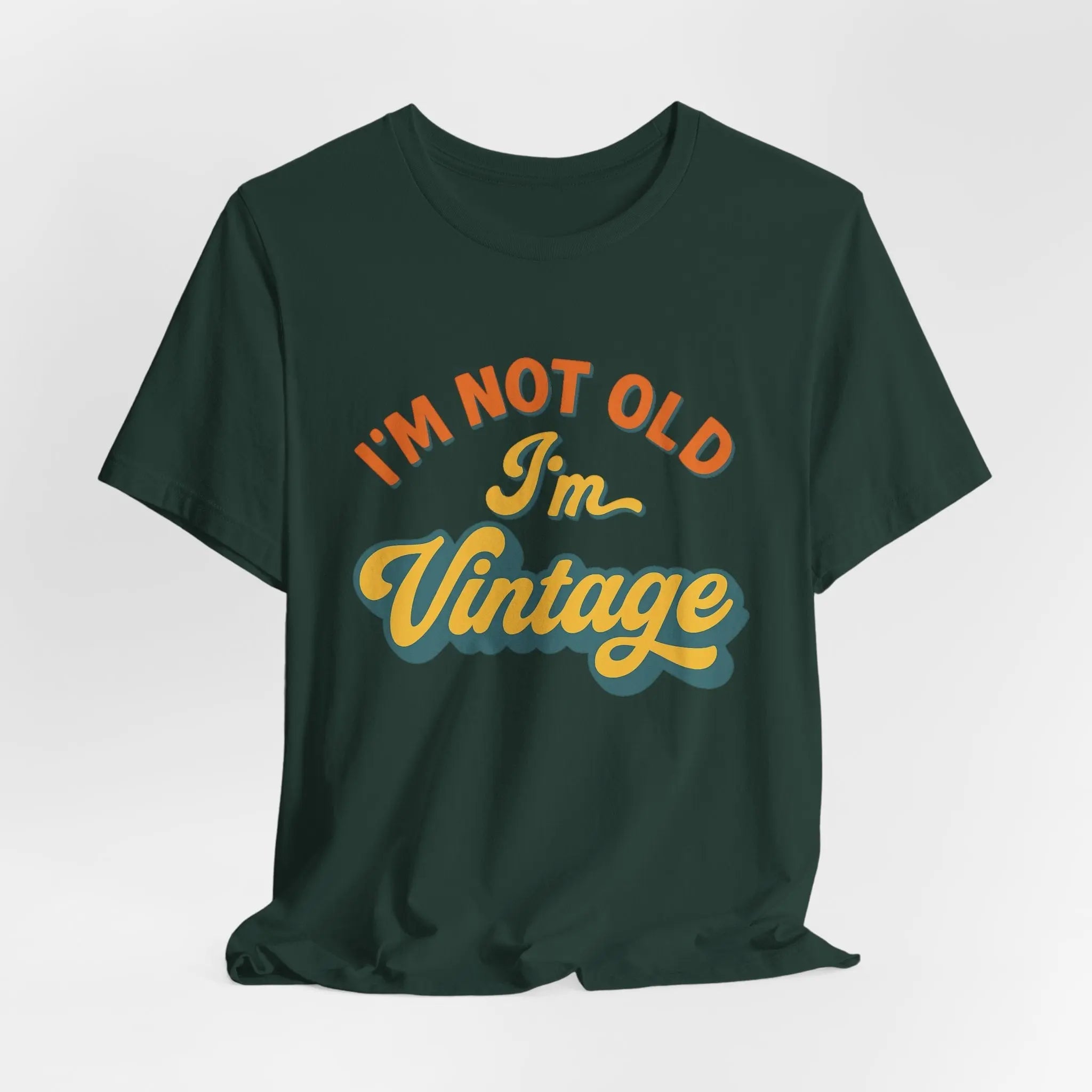 Vintage Statement T-Shirt – "I’m Not Old, I’m Vintage" – Unisex Retro Shirt aus Bio - Baumwolle - ElmunoT-Shirt