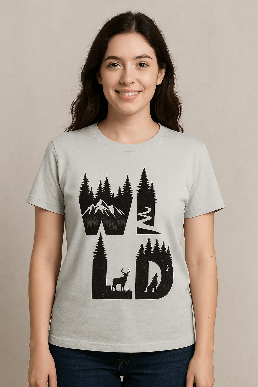 WILD Nature T-Shirt – Unisex Shirt mit Wald - & Tiermotiv | Nachhaltig & Bequem - ElmunoT-Shirt