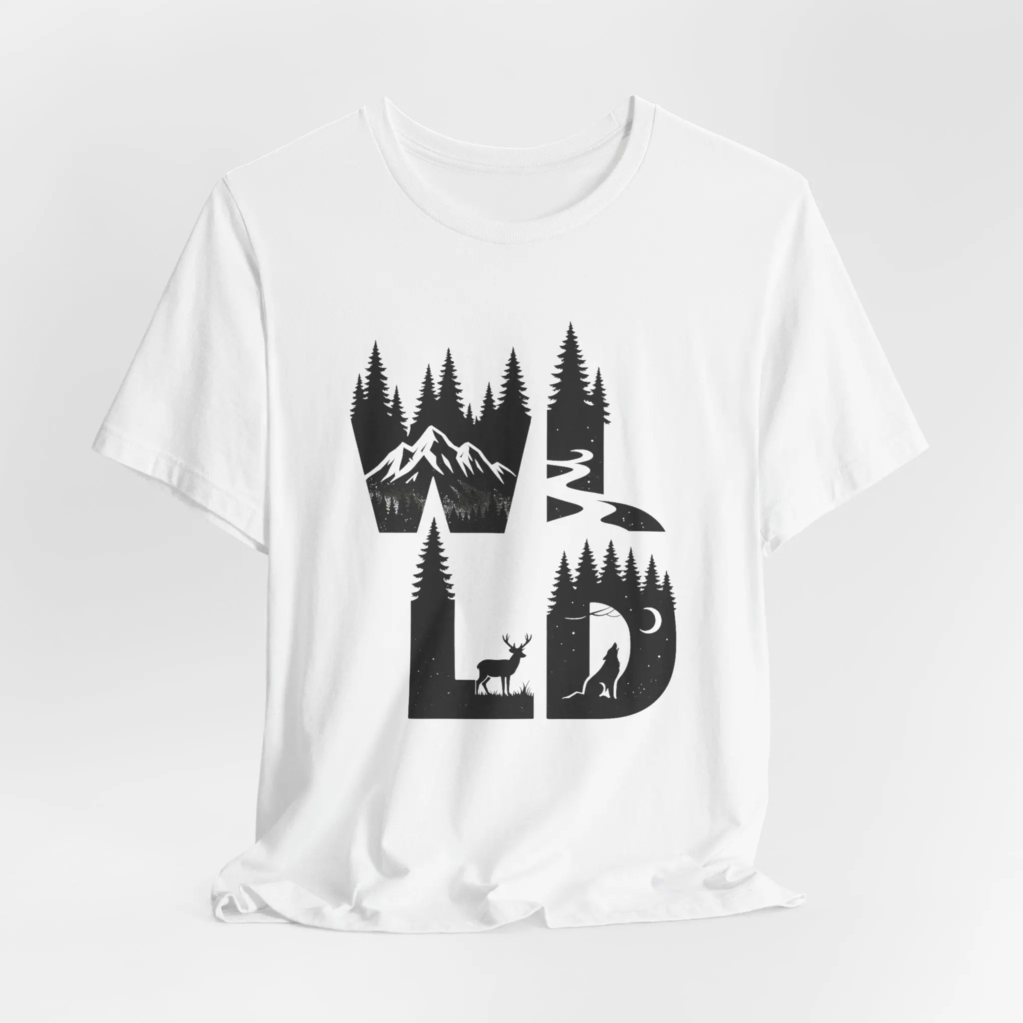 WILD Nature T-Shirt – Unisex Shirt mit Wald - & Tiermotiv | Nachhaltig & Bequem - ElmunoT-Shirt
