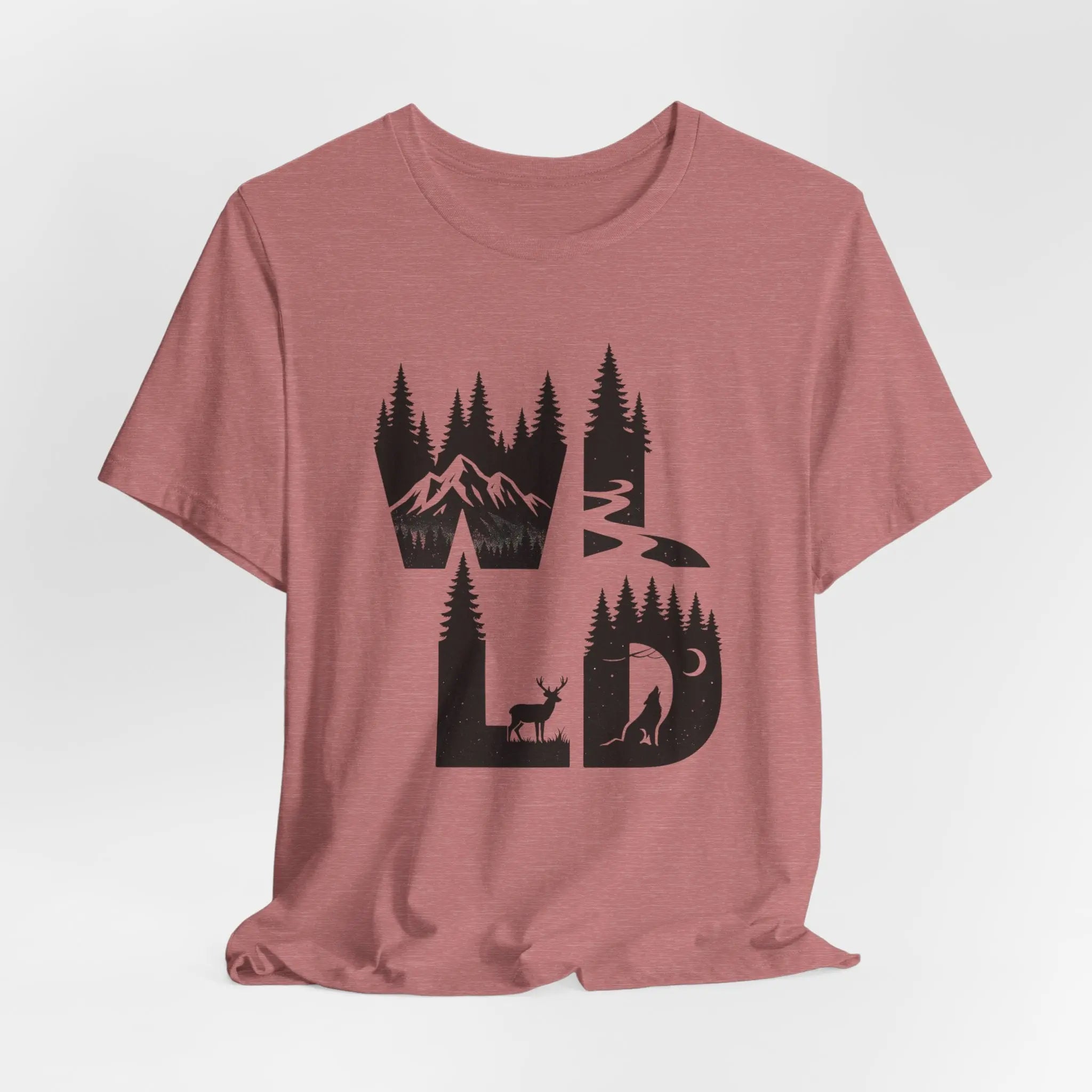 WILD Nature T-Shirt – Unisex Shirt mit Wald - & Tiermotiv | Nachhaltig & Bequem - ElmunoT-Shirt