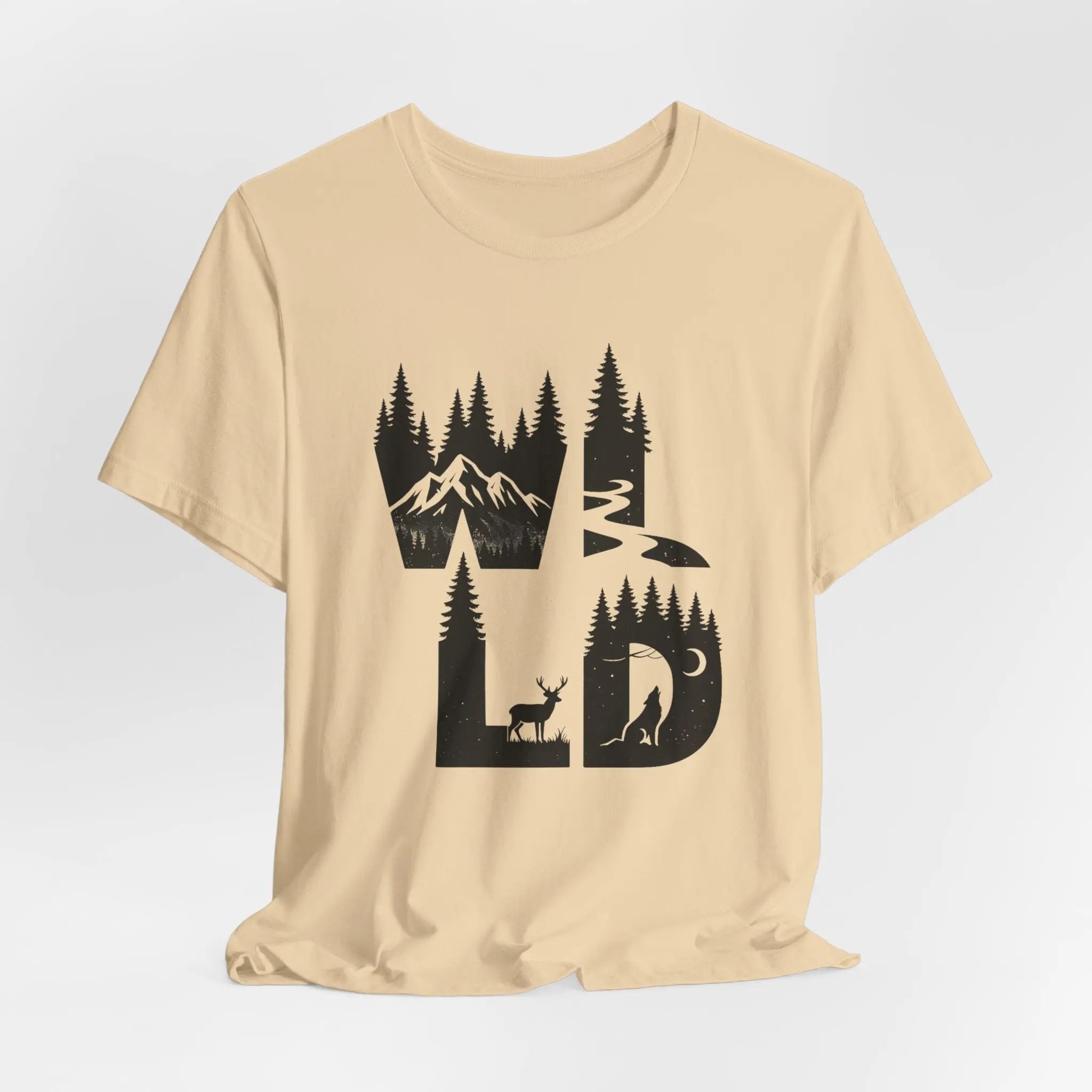 WILD Nature T-Shirt – Unisex Shirt mit Wald - & Tiermotiv | Nachhaltig & Bequem - ElmunoT-Shirt