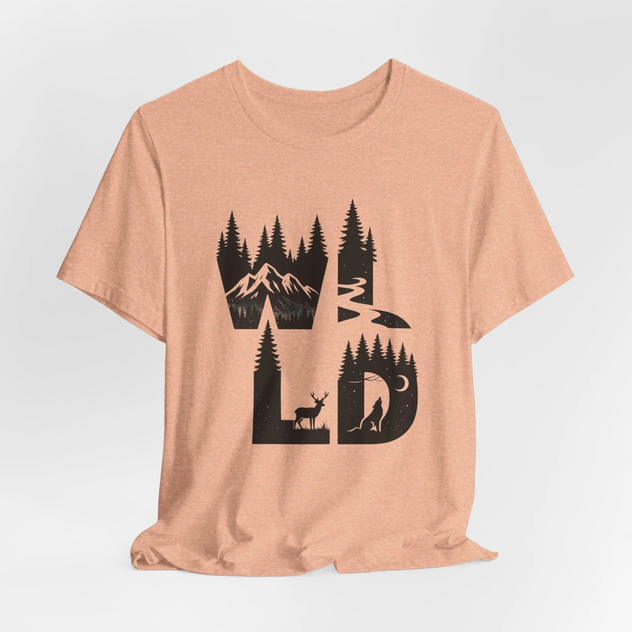 WILD Nature T-Shirt – Unisex Shirt mit Wald - & Tiermotiv | Nachhaltig & Bequem - ElmunoT-Shirt