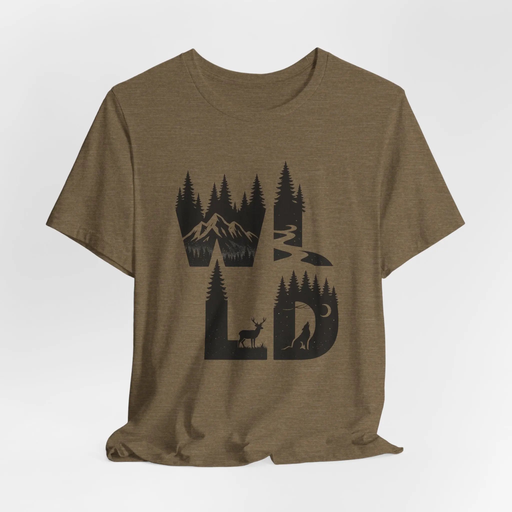 WILD Nature T-Shirt – Unisex Shirt mit Wald - & Tiermotiv | Nachhaltig & Bequem - ElmunoT-Shirt